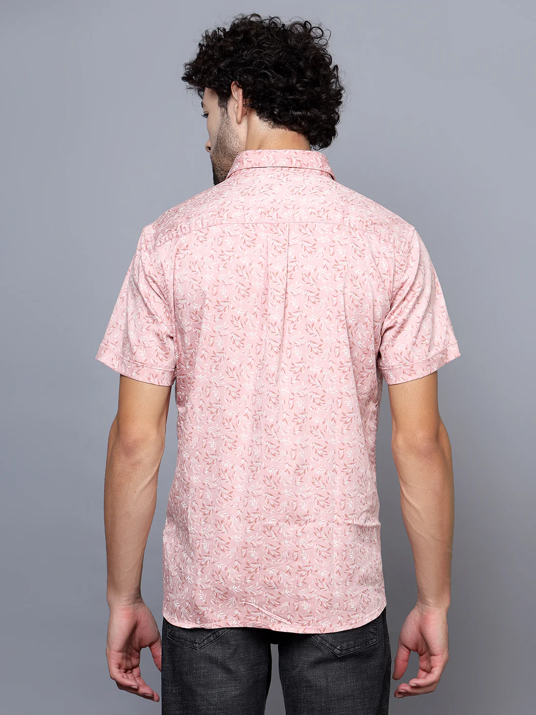 Casual Shirt for Men | Breathable & Soft with Color Fastness Regular Fit Spread Collar Neck Cotton Blend Fabric Printed Pattern - Image 2