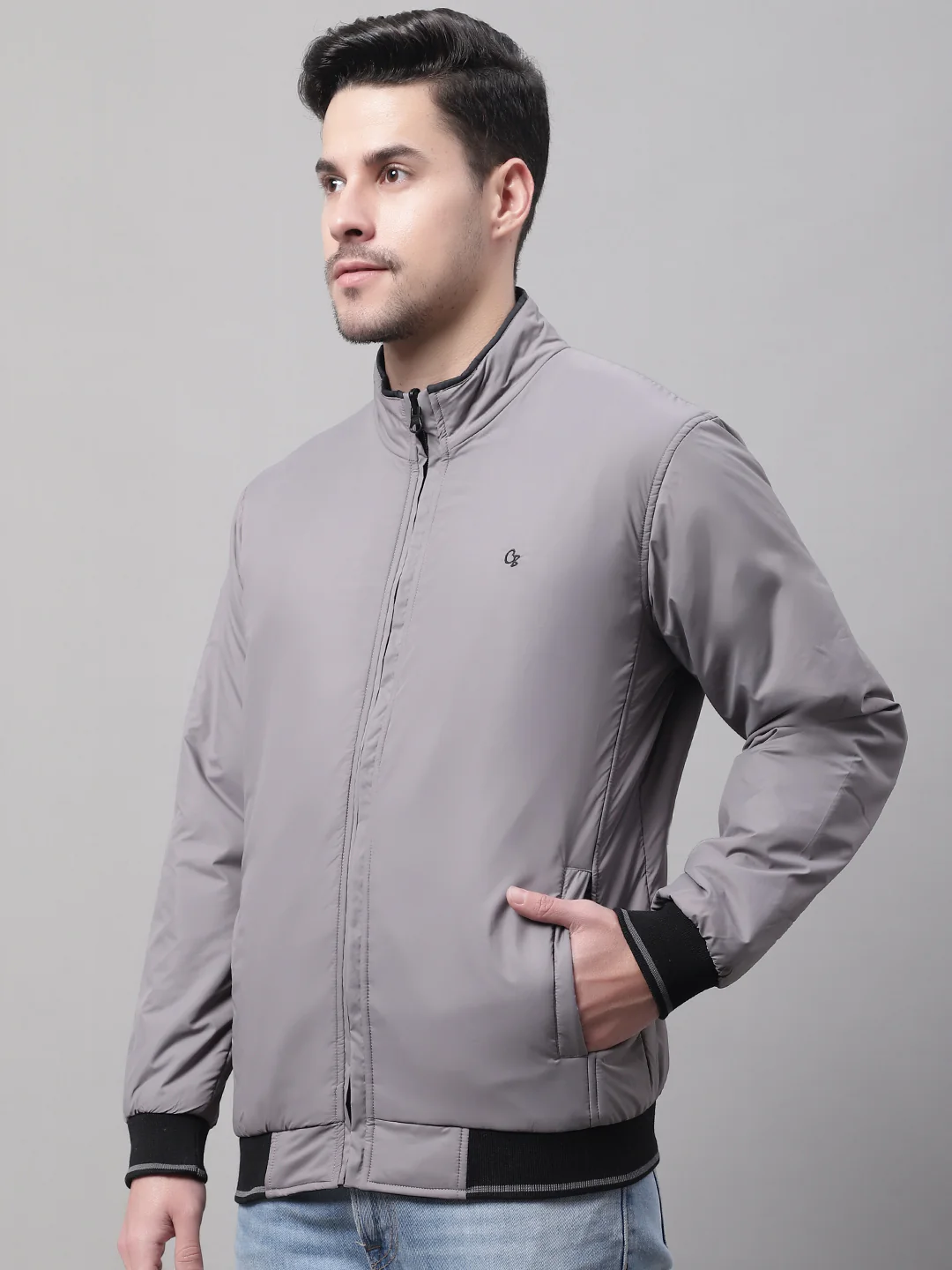 Men Reversible Grey Jacket - Image 3