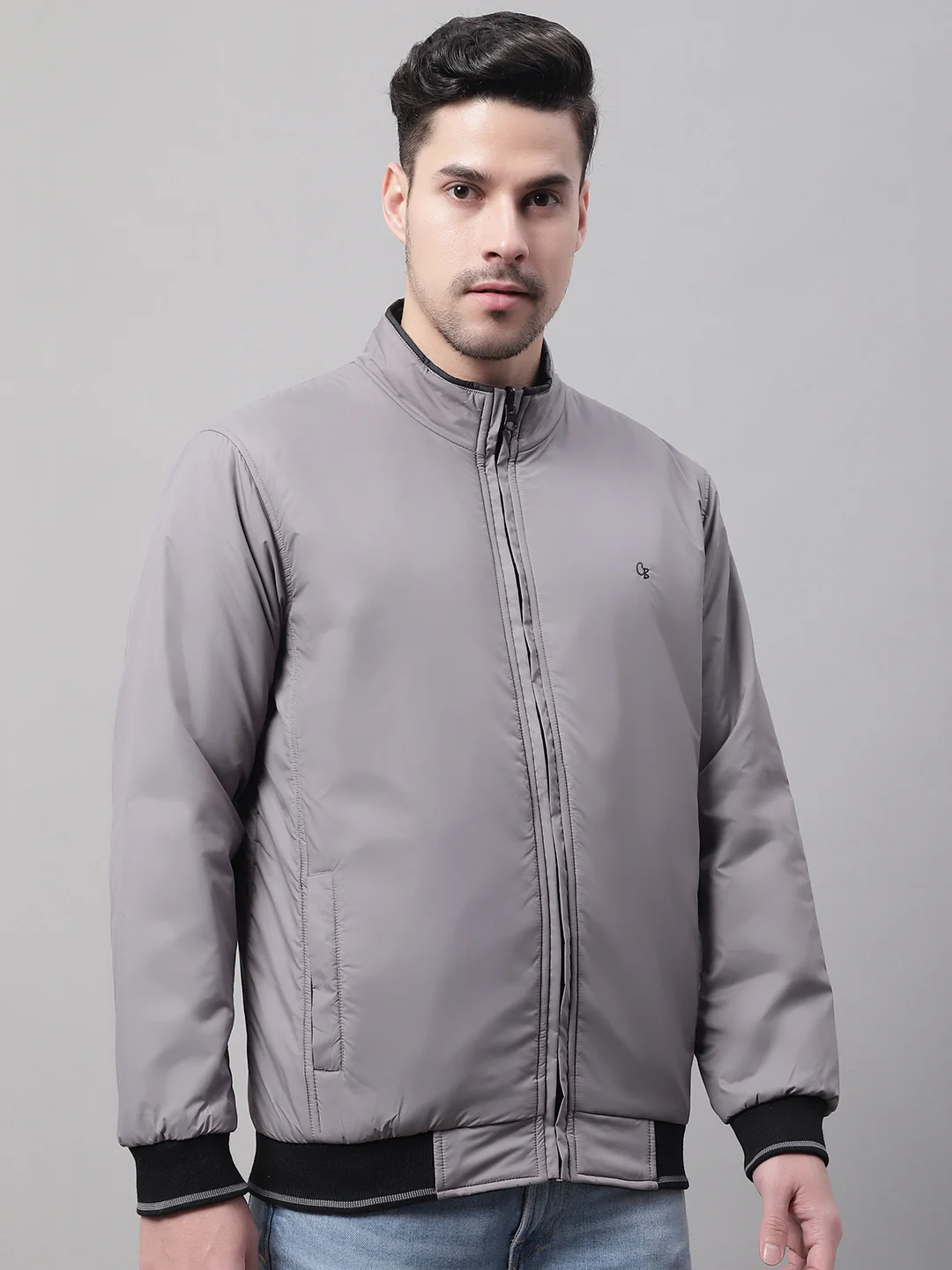 Men Reversible Grey Jacket - Image 4