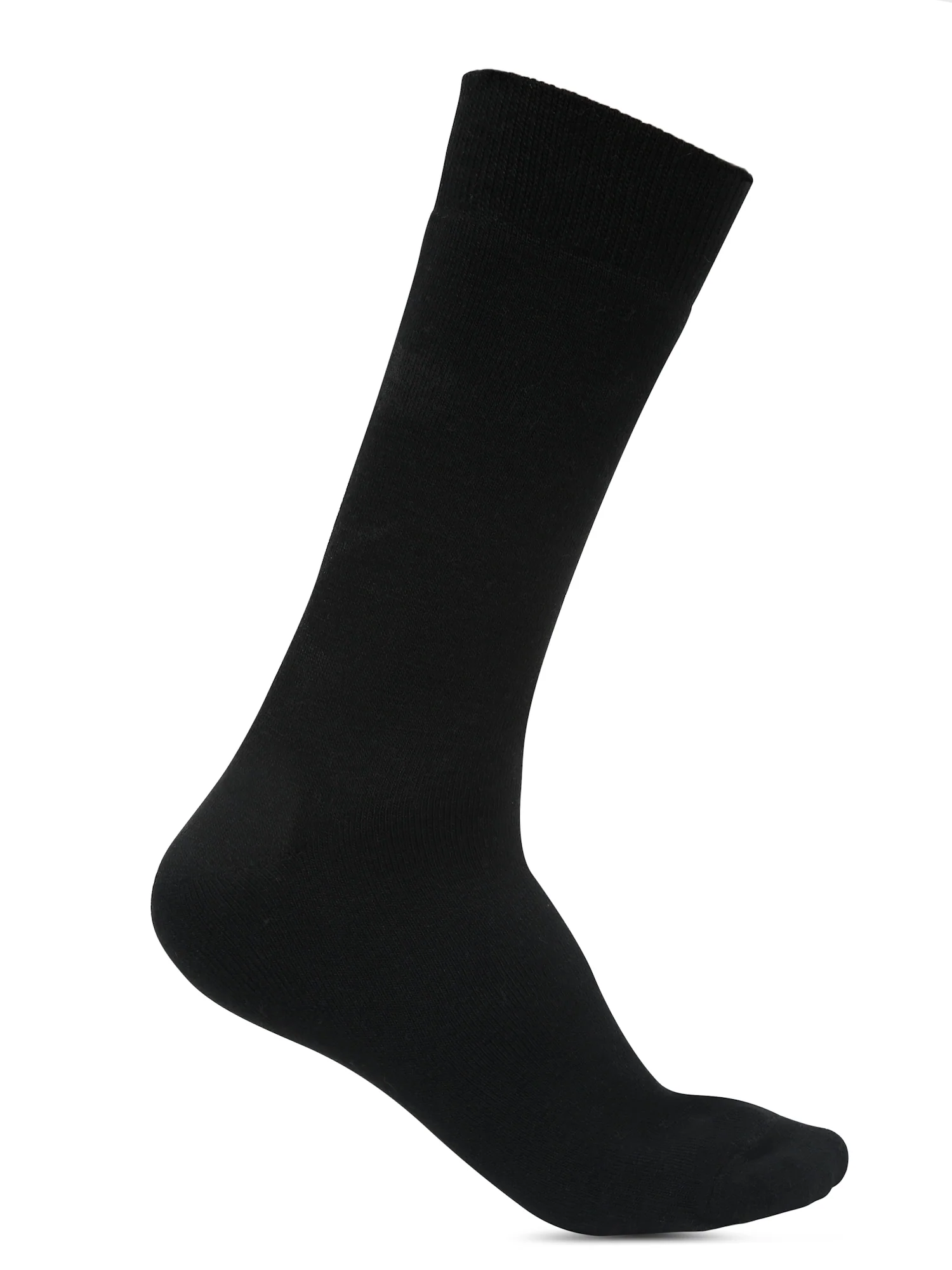 Men's Black Basic Crew length Socks -Pack of 3 - Image 3