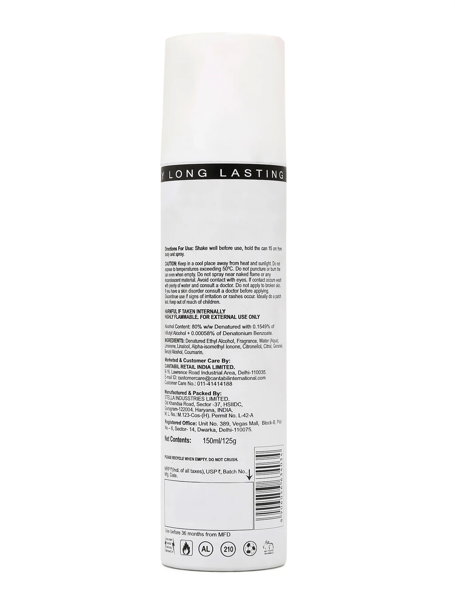 Unisex Irish Ivory - White Deodrant - Pack of 3 ( 150 ml each ) - Image 4
