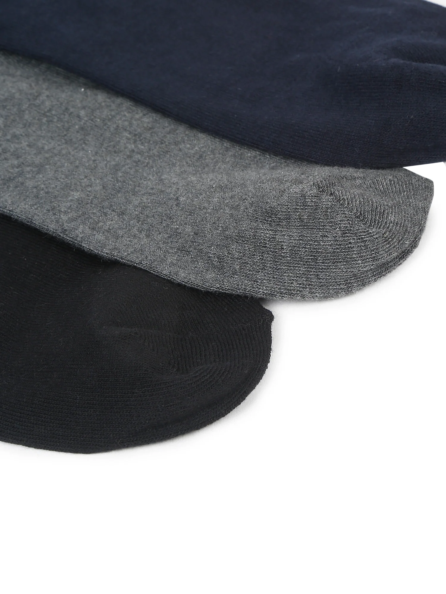 Men's Mix (Navy,Grey,Black) Basic Ankle length Socks -Pack of 3 - Image 7