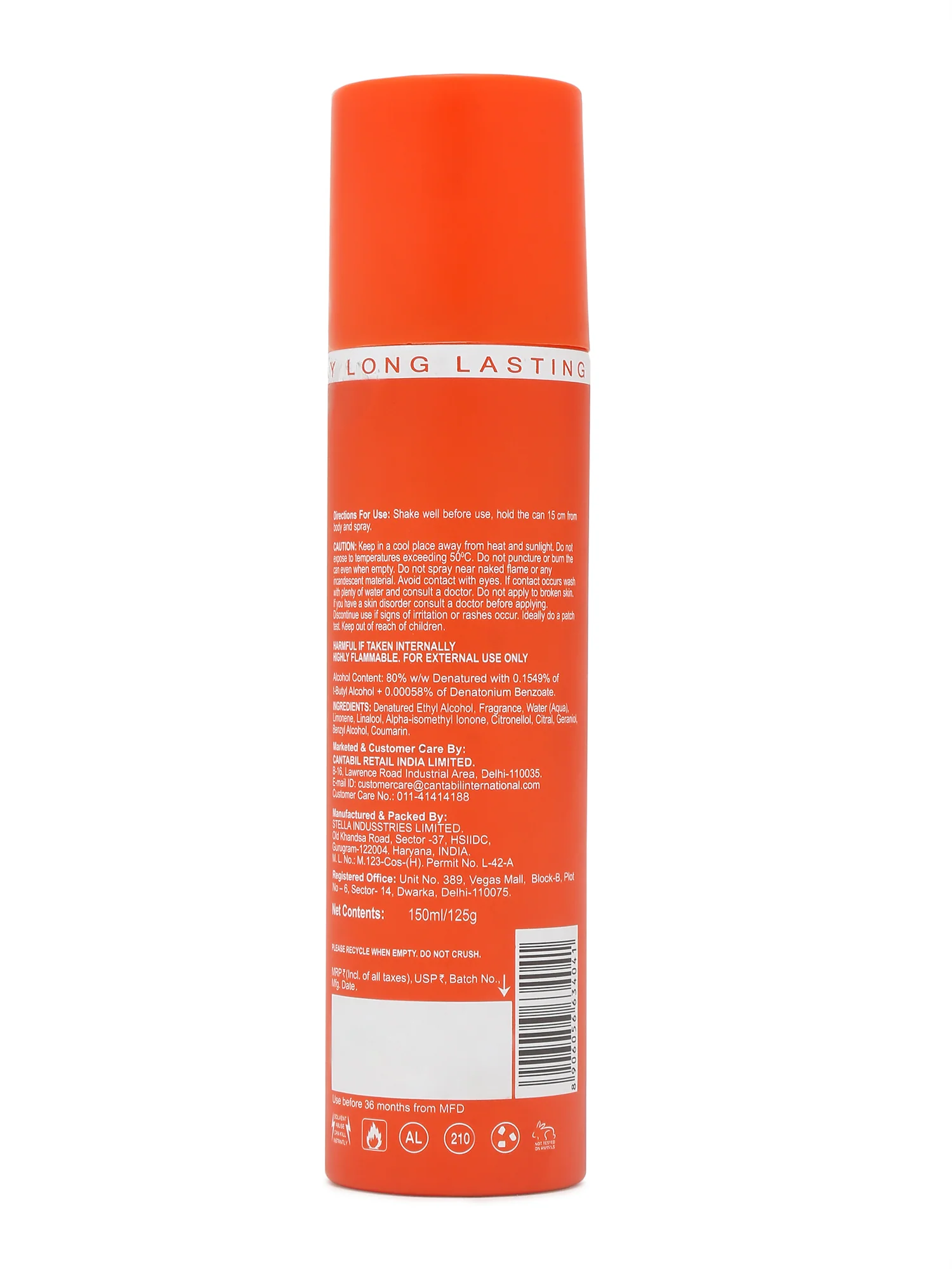 Unisex Fiery Glaze - Orange Deodrant - Pack of 3 ( 150 ml each ) - Image 4