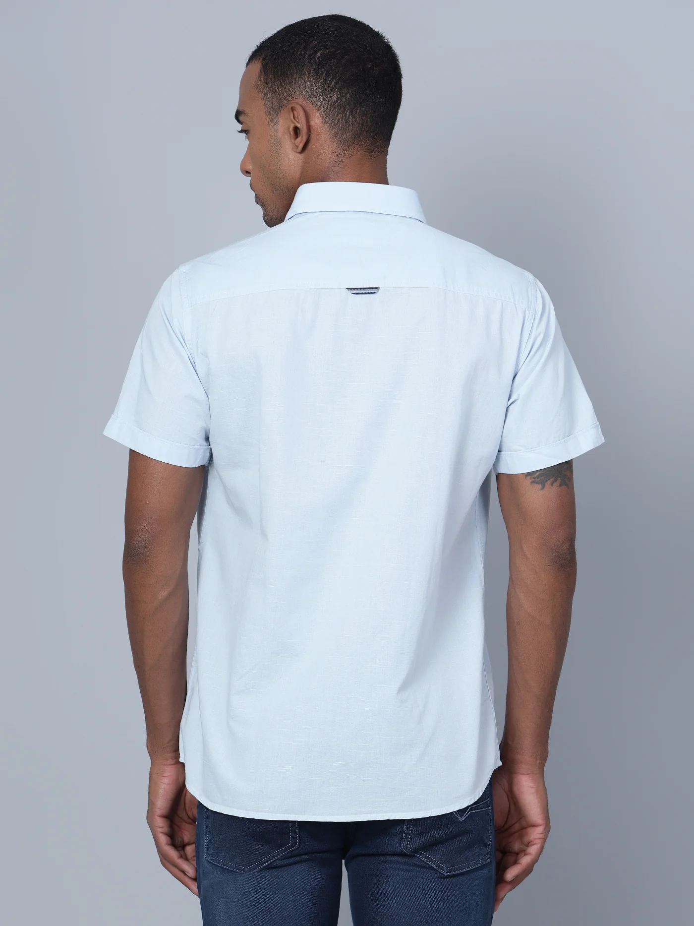 Casual Shirt for Men | Breathable & Soft with Color Fastness Regular Fit Spread Collar Neck Cotton Fabric Solid Pattern - Image 4
