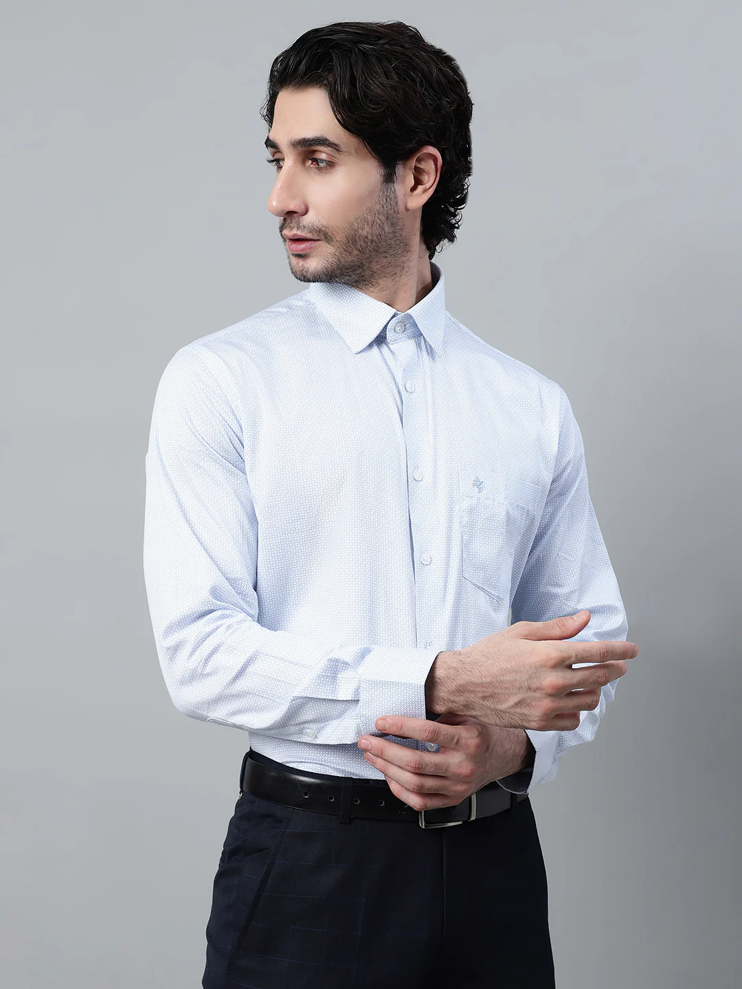 Formal Shirt for Men l Breathable & Soft with Color Fastness Regular Fit Spread Collar Neck Cotton Fabric Printed Pattern - Image 4