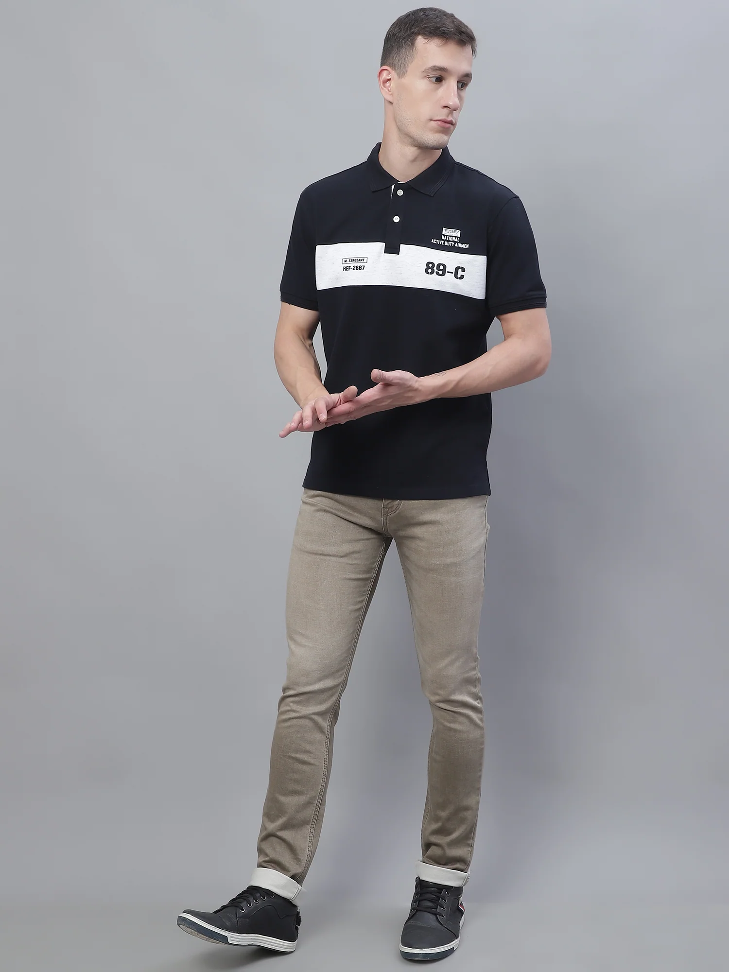 Denim Jeans for Men l Breathable & Soft with Color Fastness Ultra Narrow Fit Cotton Fabric Solid Pattern Button Closure - Image 5
