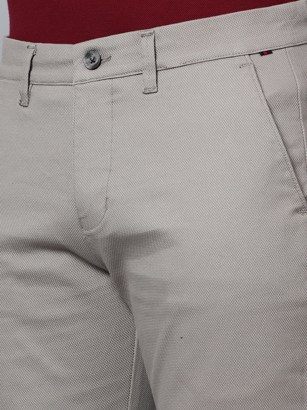 Men's Casual Flat front Stone  Trousers - Image 5