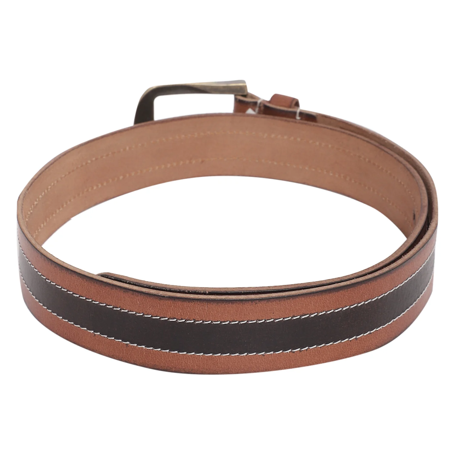 Men's Tan & Brown Casual Single Side Belt - Image 3