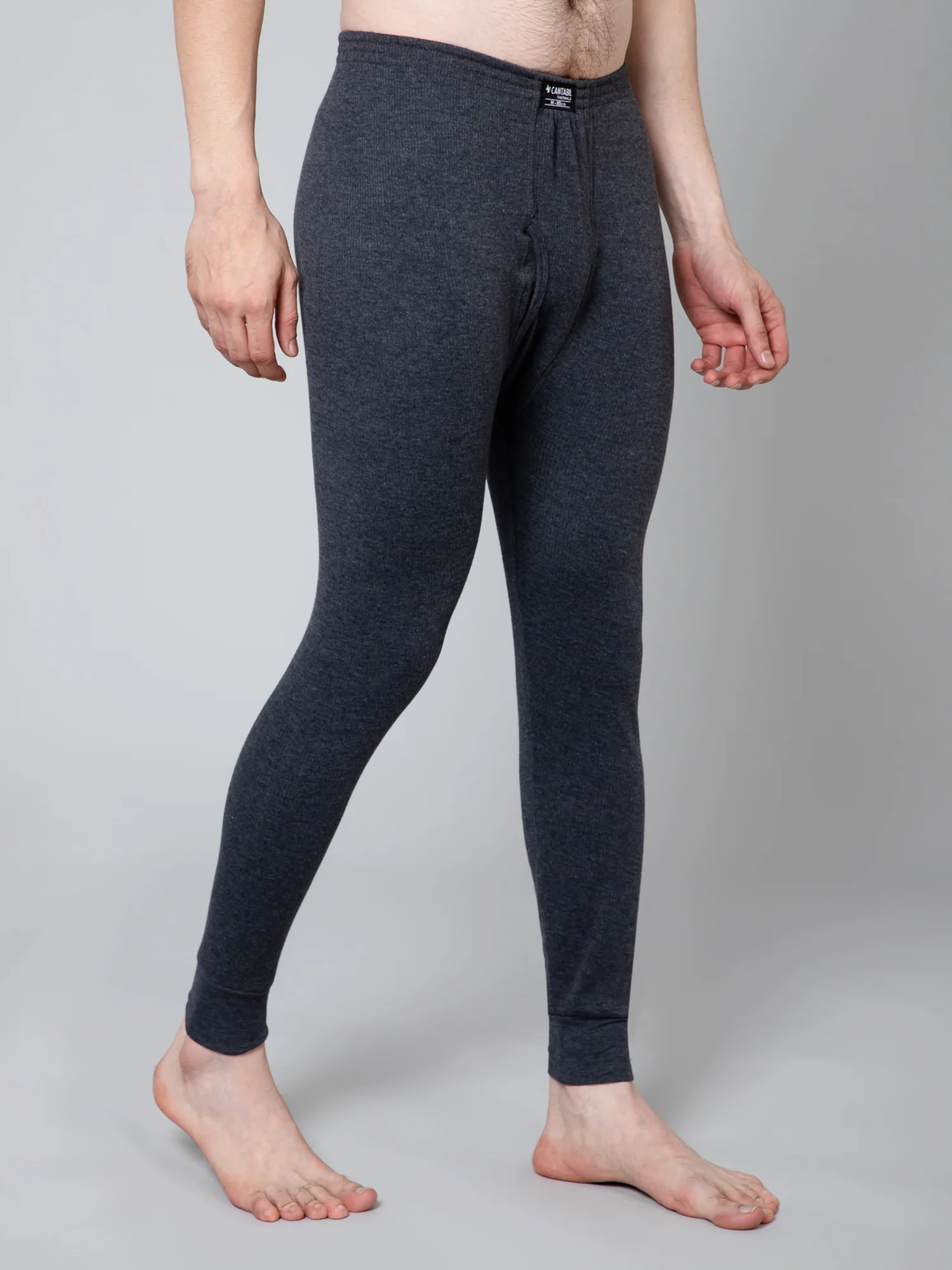 Men Anthra Melange Thermal Trouser - Image 2