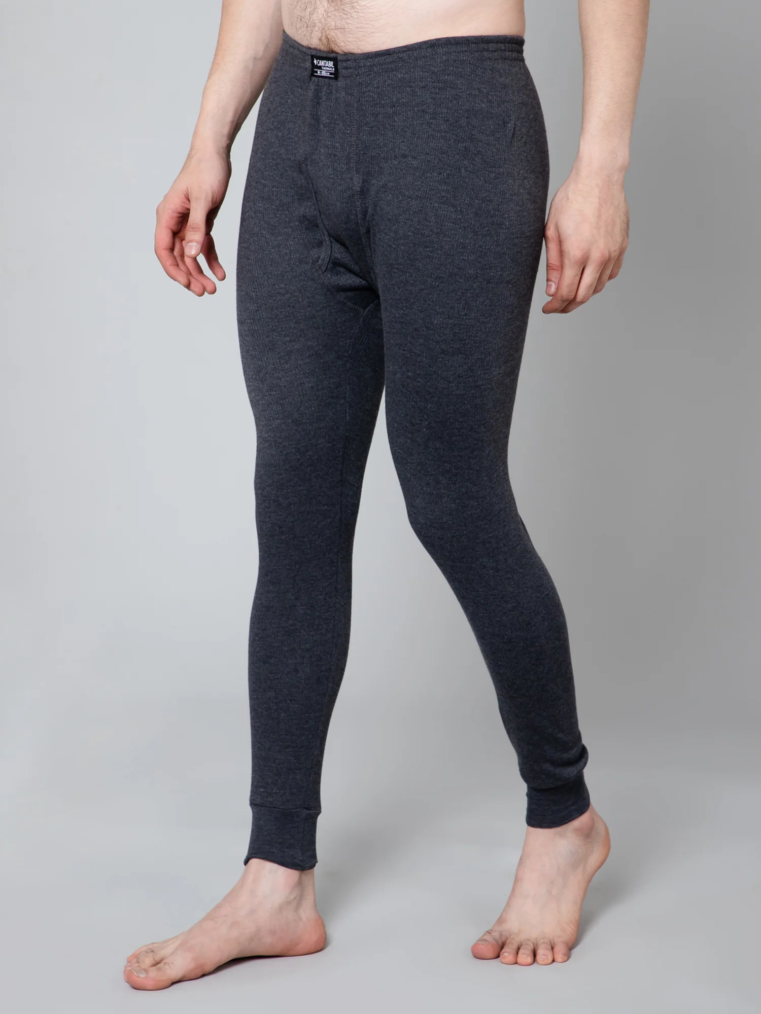 Men Anthra Melange Thermal Trouser - Image 3
