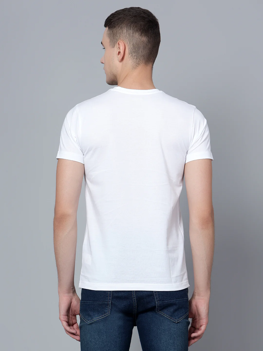 T-Shirt for Men | Breathable & Soft with Color Fastness Regular Fit Round Neck Poly Cotton Fabric Printed Pattern - Image 4