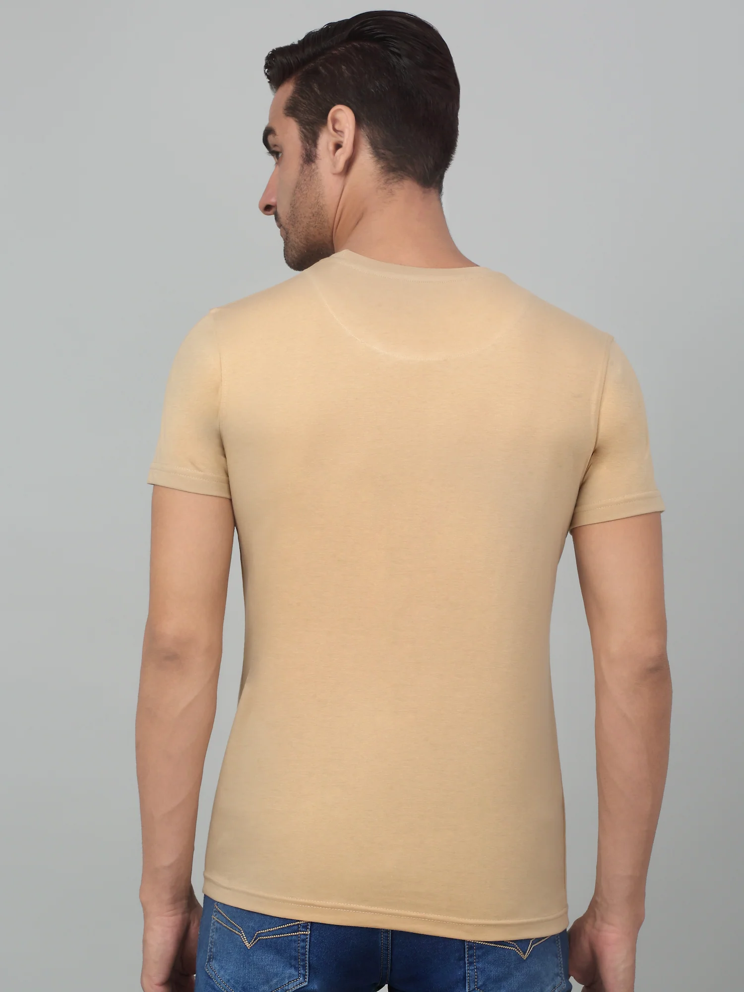 T-Shirt for Men | Breathable & Soft with Color Fastness Regular Fit Round Neck Poly Cotton Fabric Printed Pattern - Image 2