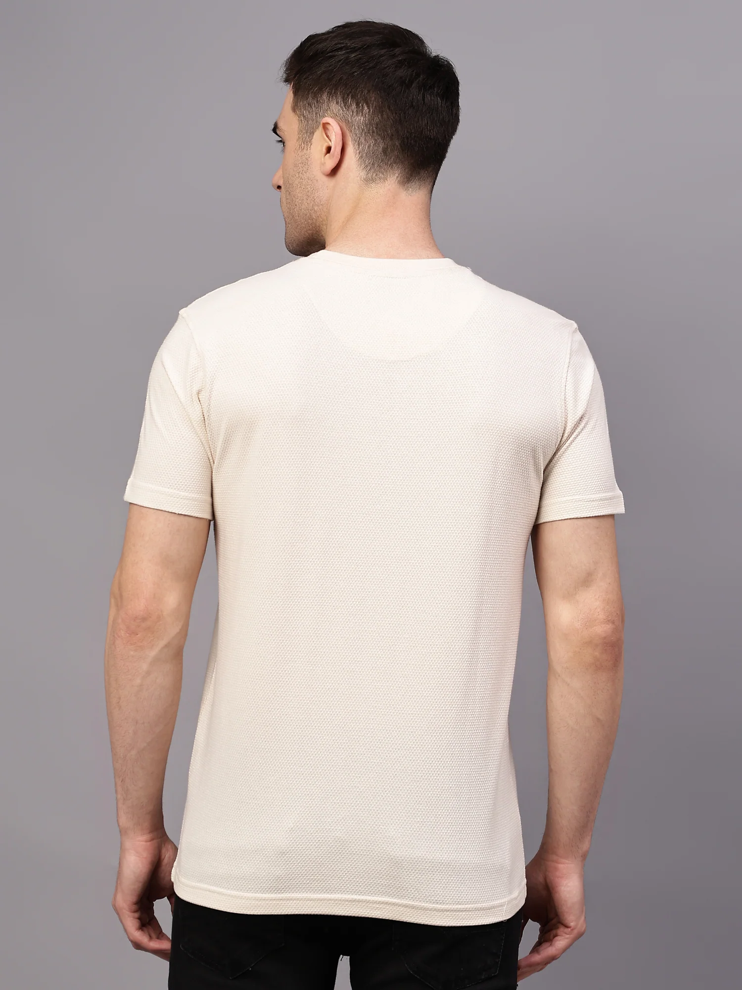 T-Shirt for Men | Breathable & Soft with Color Fastness Regular Fit Round Neck Poly Cotton Fabric Printed Pattern - Image 2