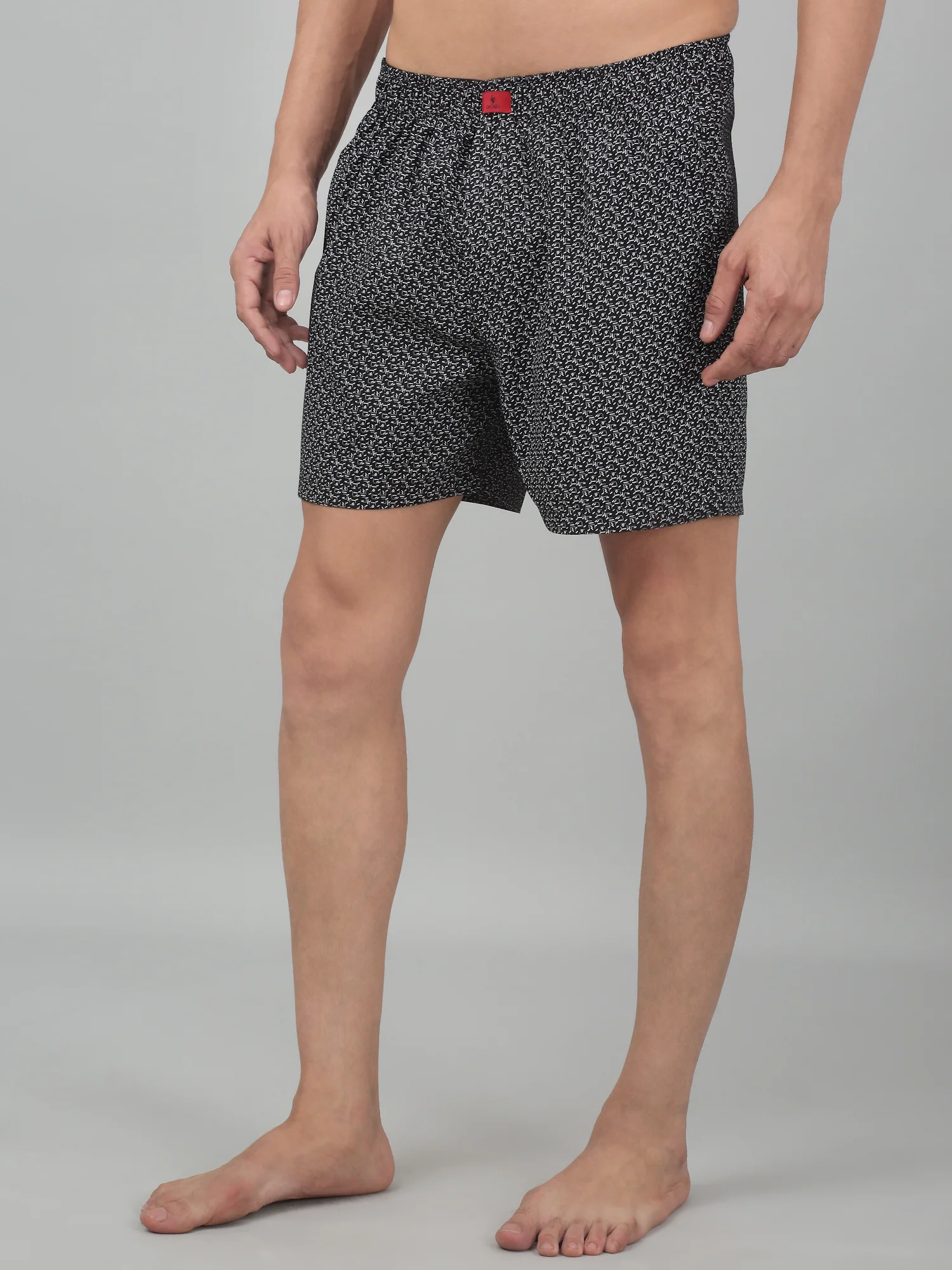 Men's Black Printed Boxer - Image 3