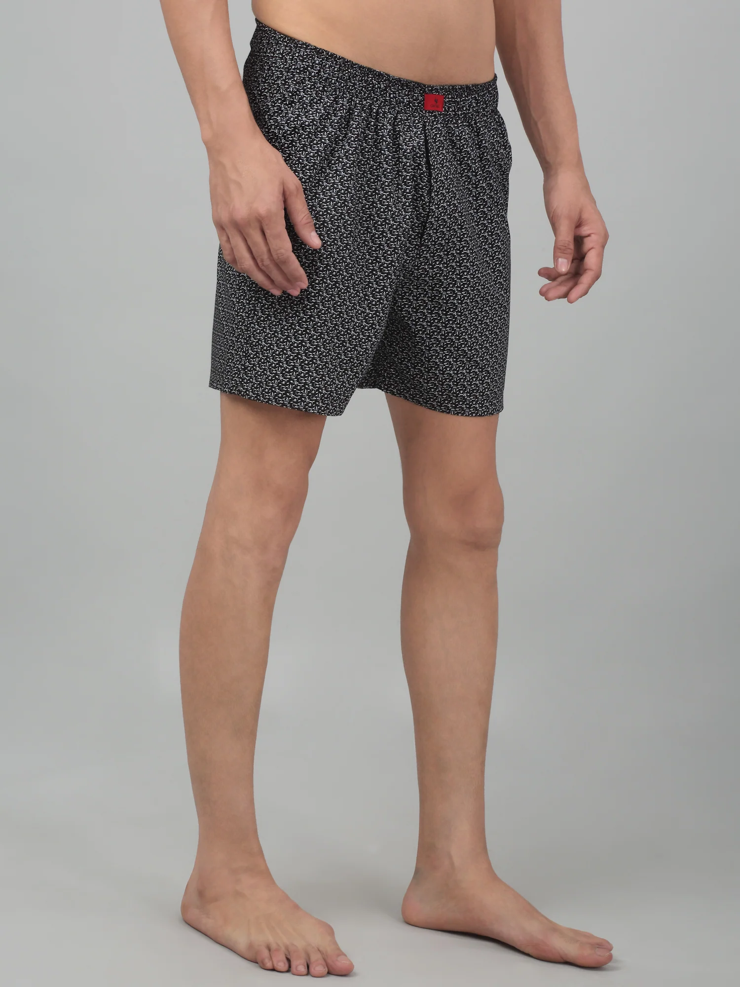 Men's Black Printed Boxer - Image 4