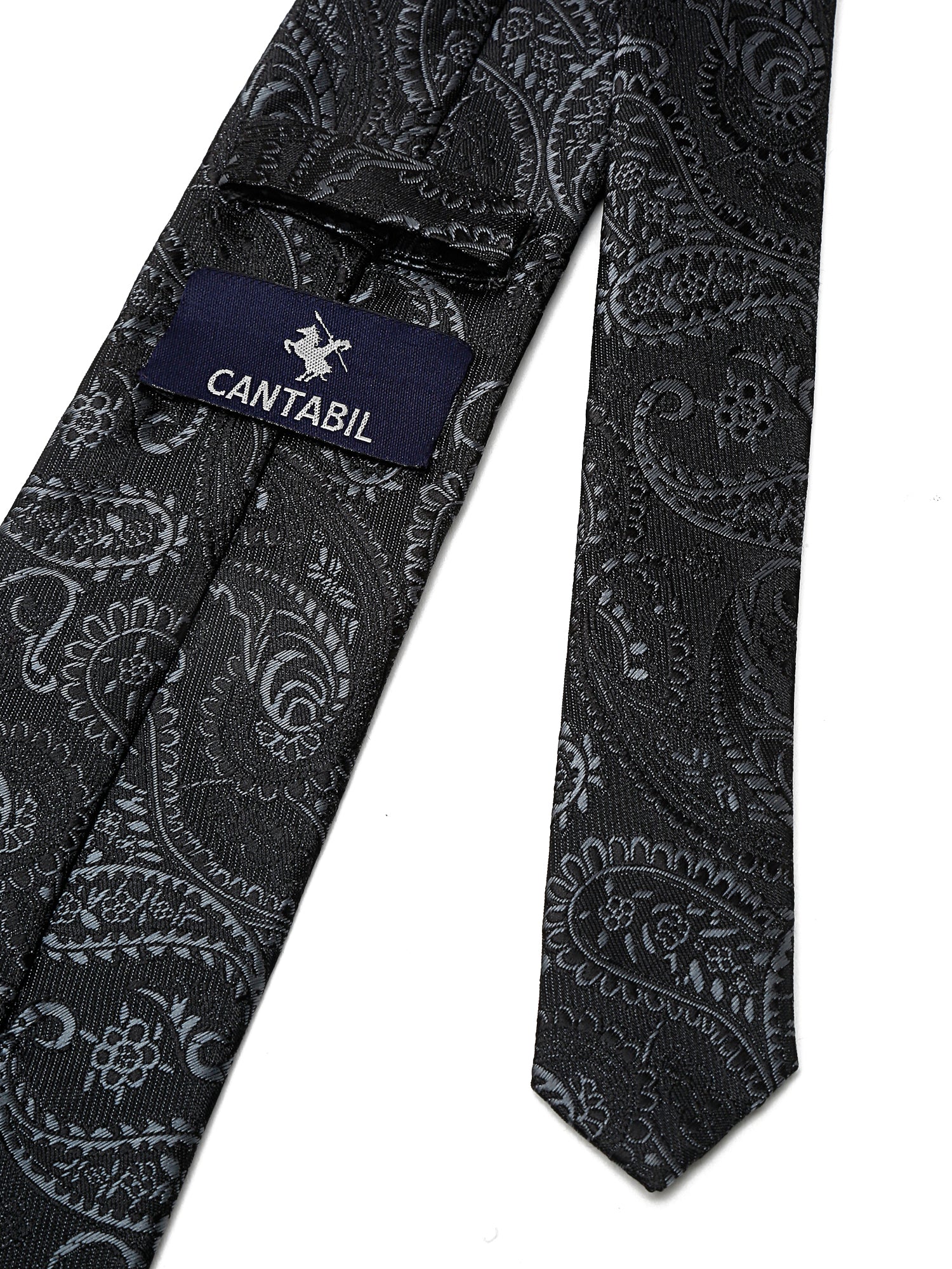 Men's Black Fashion Broad Tie - Image 4