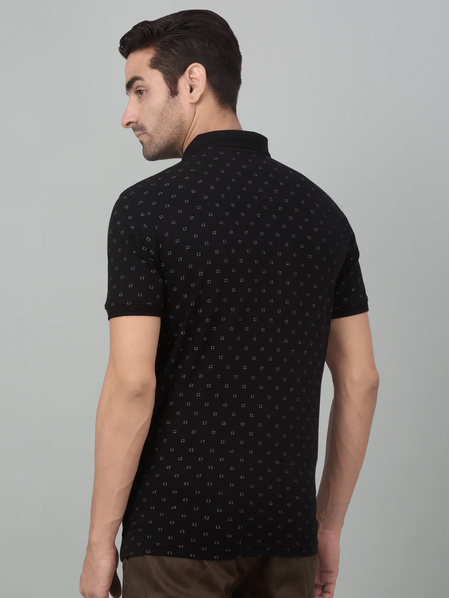 T-Shirt for Men | Breathable & Soft with Color Fastness Regular Fit Polo Neck Poly Cotton Fabric Printed Pattern - Image 2