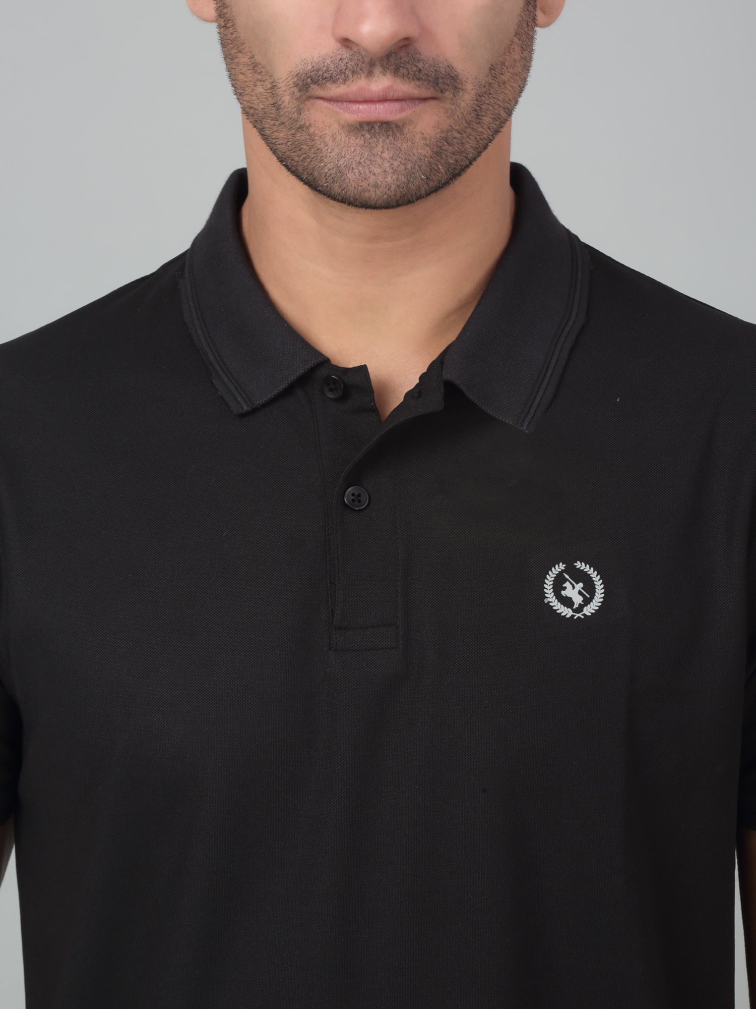 T-Shirt for Men | Breathable & Soft with Color Fastness Regular Fit Polo Neck Polyester Fabric Solid Pattern - Image 4
