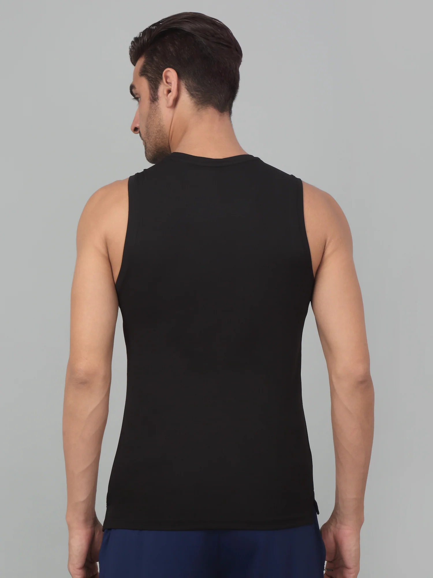 T-Shirt for Men | Breathable & Soft with Color Fastness Regular Fit Round Neck Polyester Fabric Solid Pattern - Image 2