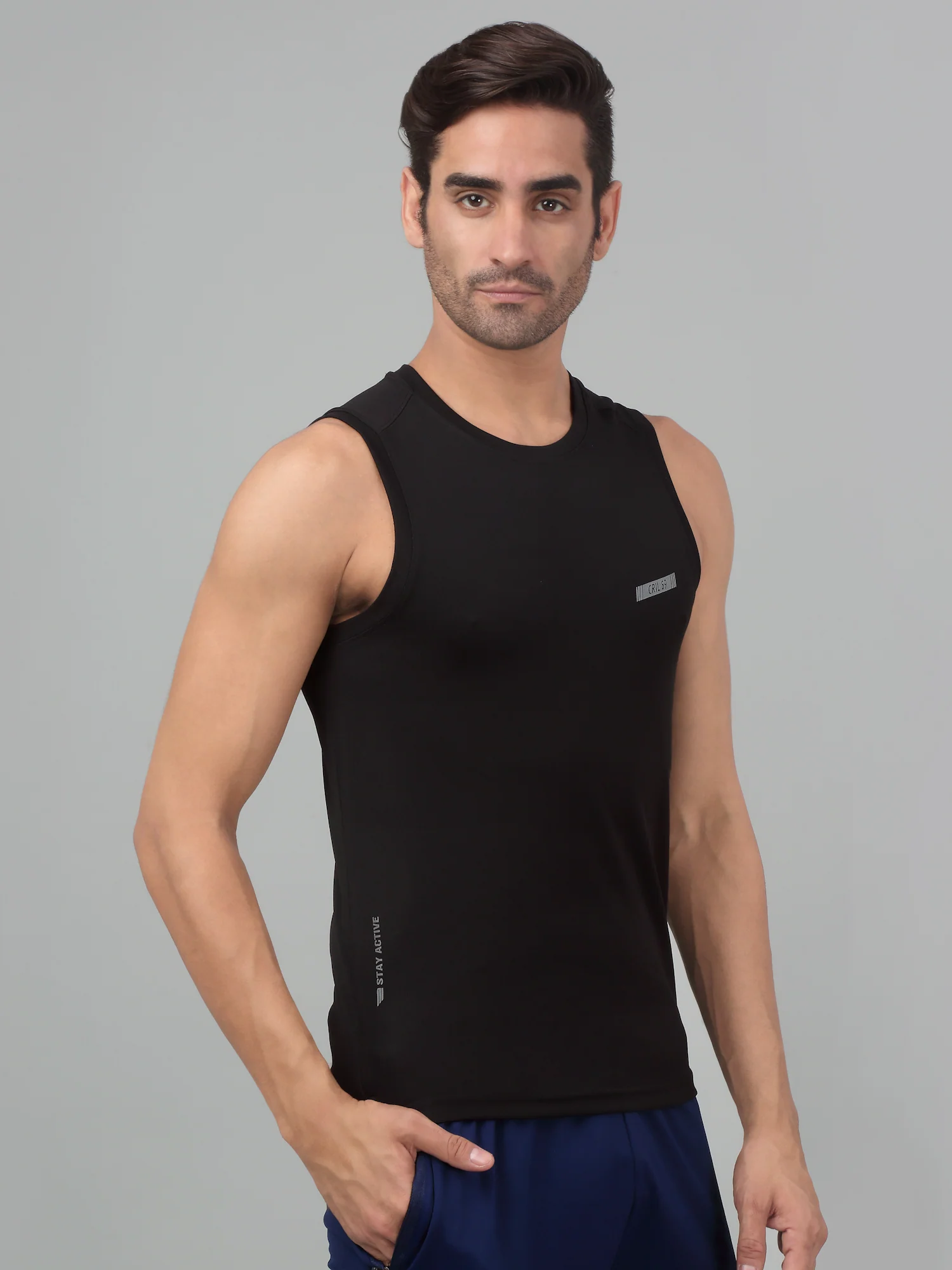 T-Shirt for Men | Breathable & Soft with Color Fastness Regular Fit Round Neck Polyester Fabric Solid Pattern - Image 4