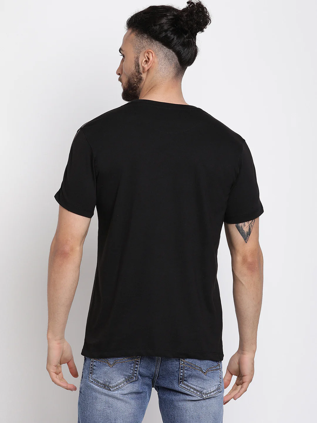 T-Shirt for Men | Breathable & Soft with Color Fastness Regular Fit Round Neck Poly Cotton Fabric Printed Pattern - Image 2