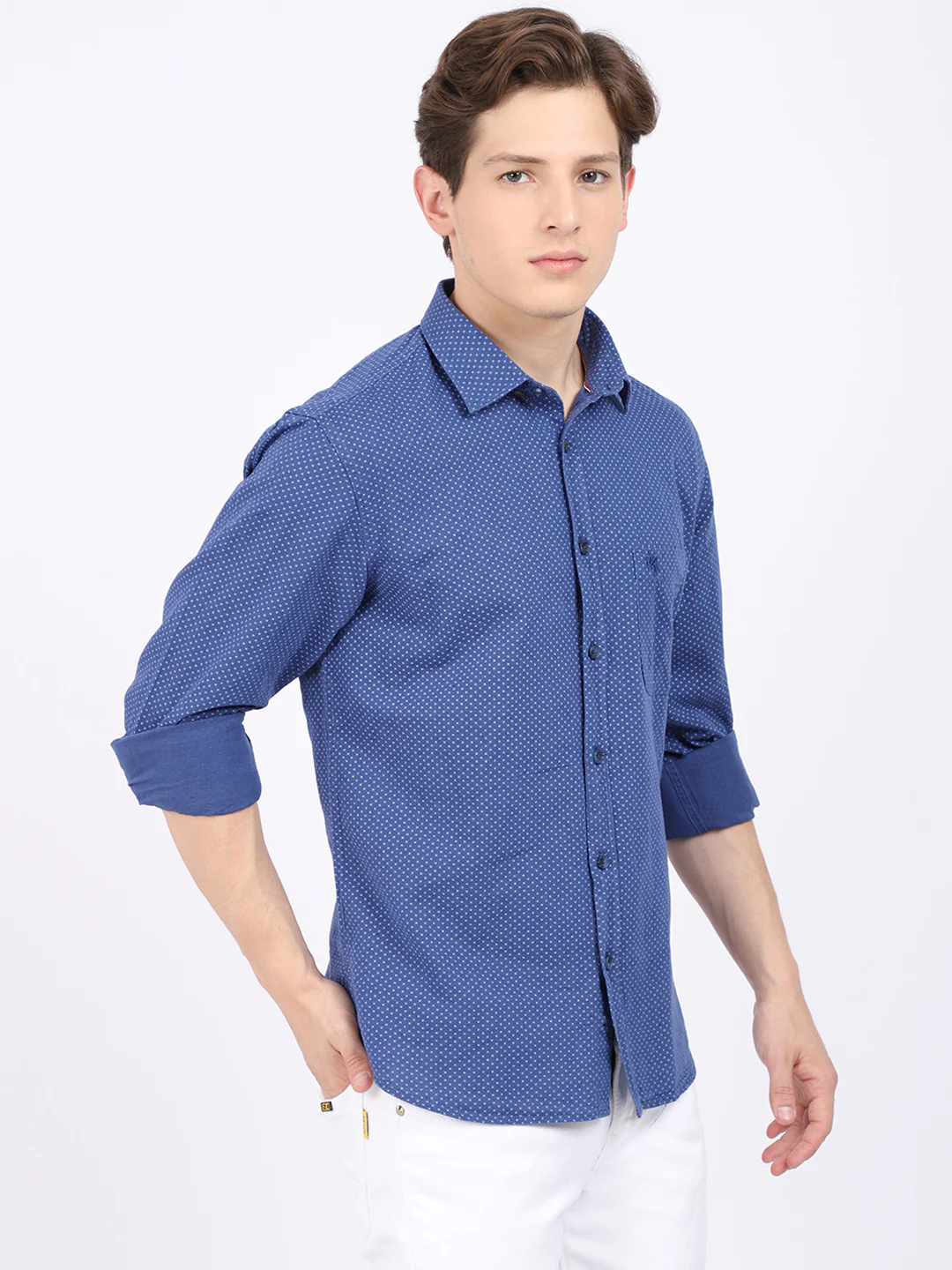 Casual Shirt for Men | Breathable & Soft with Color Fastness Regular Fit Spread Collar Neck Cotton Fabric Printed Pattern - Image 4