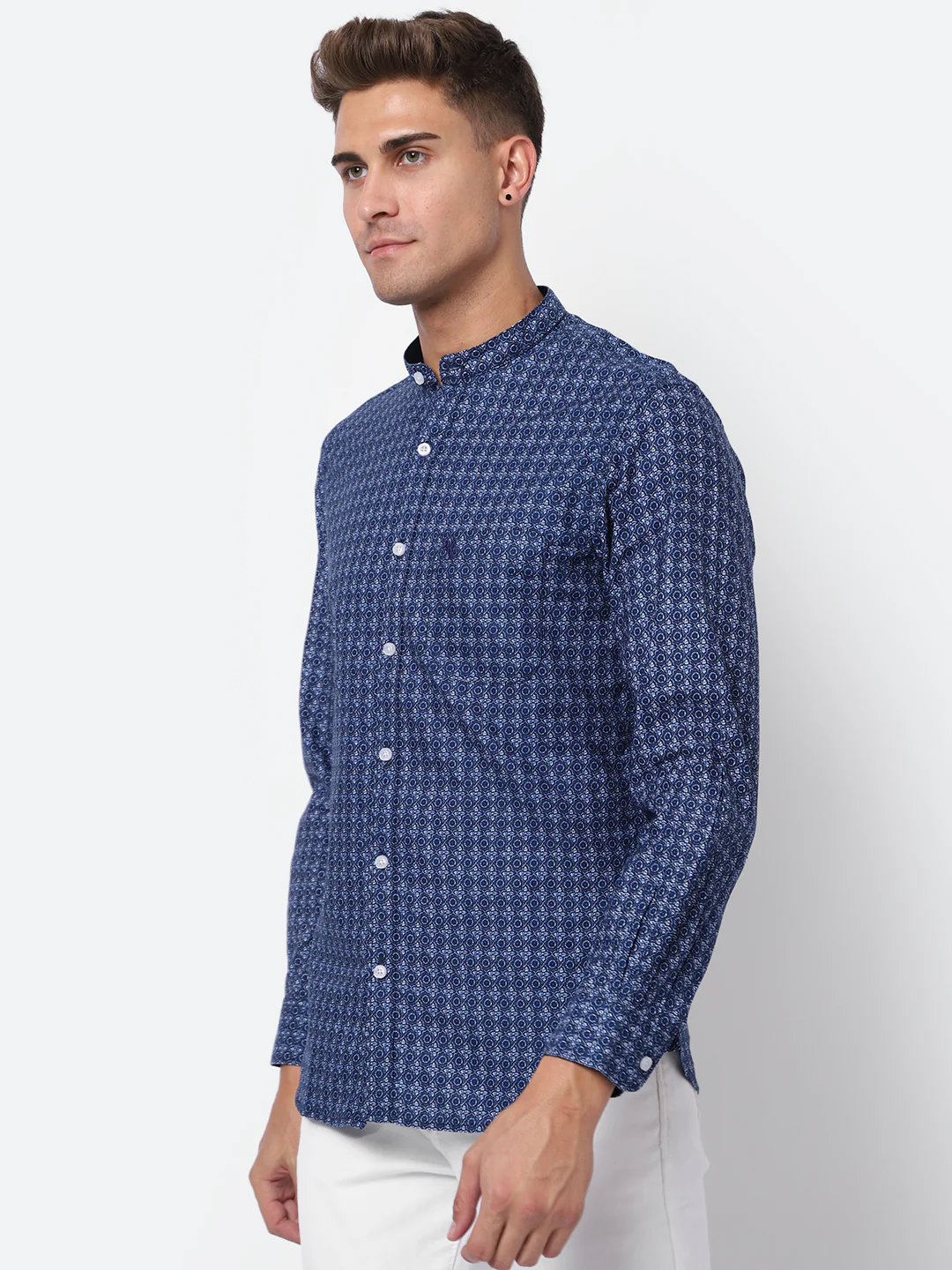 Casual Shirt for Men | Breathable & Soft with Color Fastness Regular Fit Spread Collar Neck Cotton Fabric Printed Pattern - Image 2