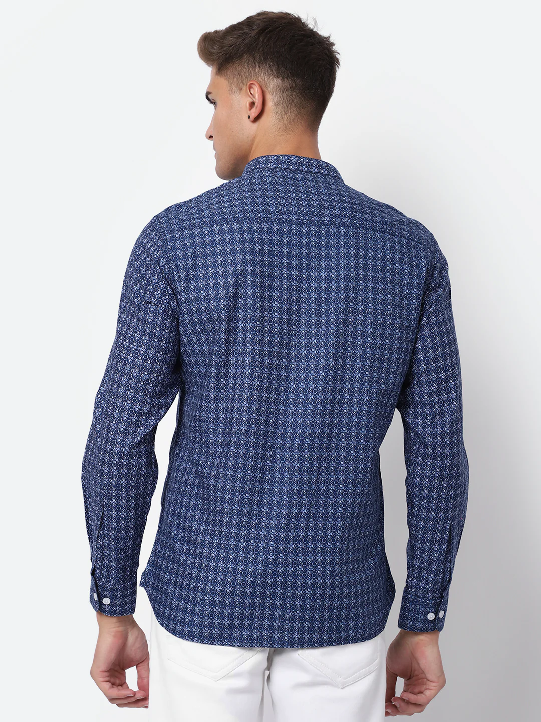 Casual Shirt for Men | Breathable & Soft with Color Fastness Regular Fit Spread Collar Neck Cotton Fabric Printed Pattern - Image 3