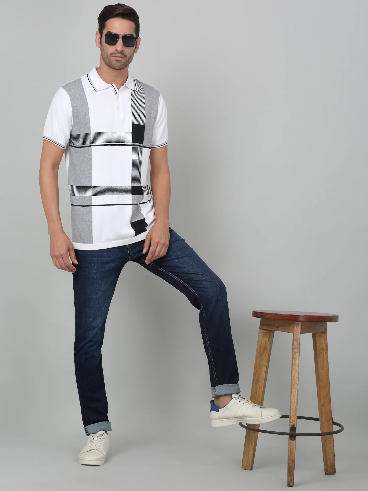Denim Jeans for Men l Breathable & Soft with Color Fastness Ultra Narrow Fit Cotton Fabric Solid Pattern Button Closure - Image 6