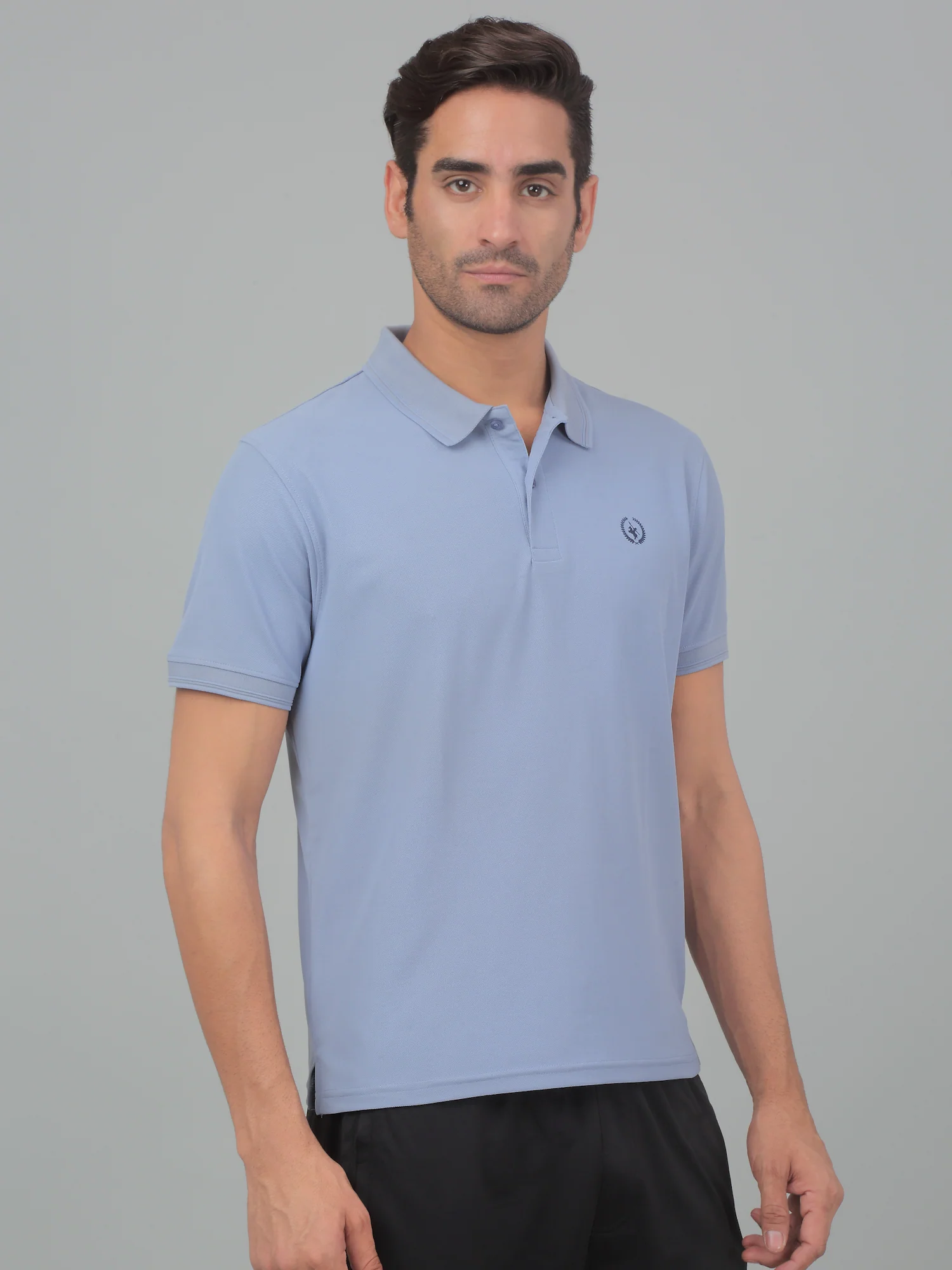 T-Shirt for Men | Breathable & Soft with Color Fastness Regular Fit Polo Neck Polyester Fabric Solid Pattern - Image 4
