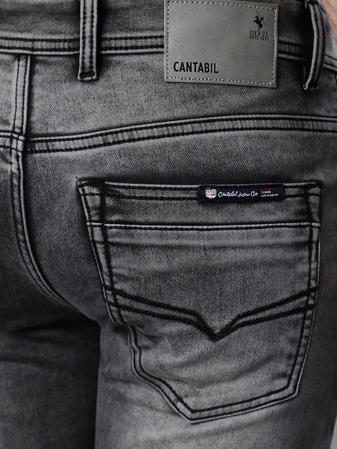 Denim Jeans for Men l Breathable & Soft with Color Fastness Ultra Narrow Fit Cotton Fabric Solid Pattern Button Closure - Image 6