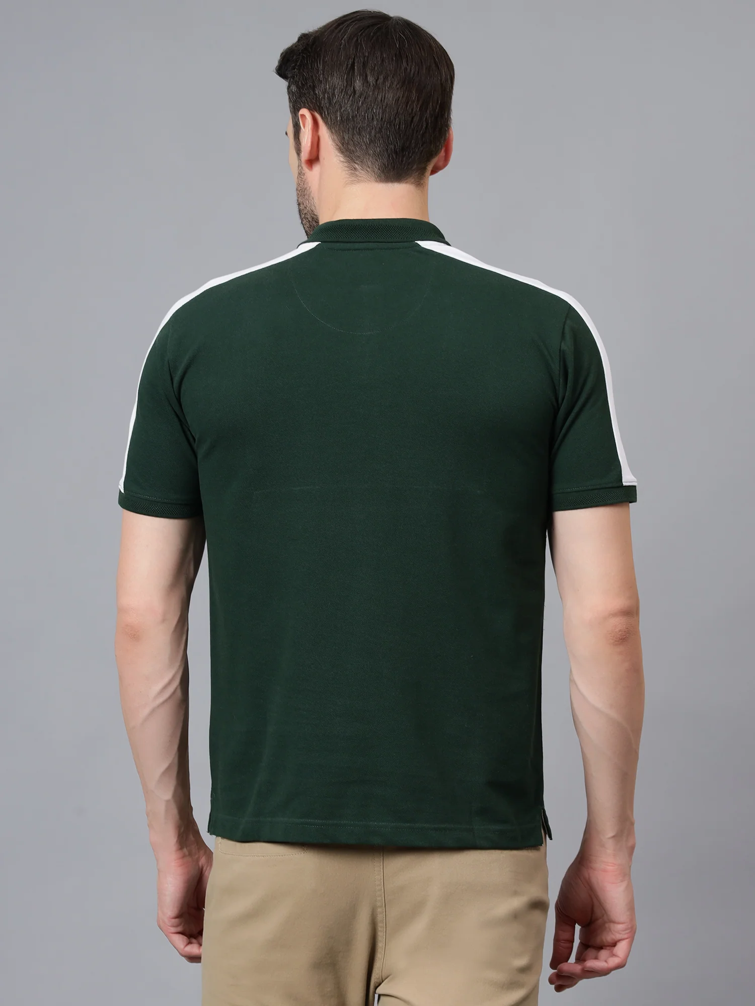 T-Shirt for Men | Breathable & Soft with Color Fastness Regular Fit Polo Neck Poly Cotton Fabric Printed Pattern - Image 2