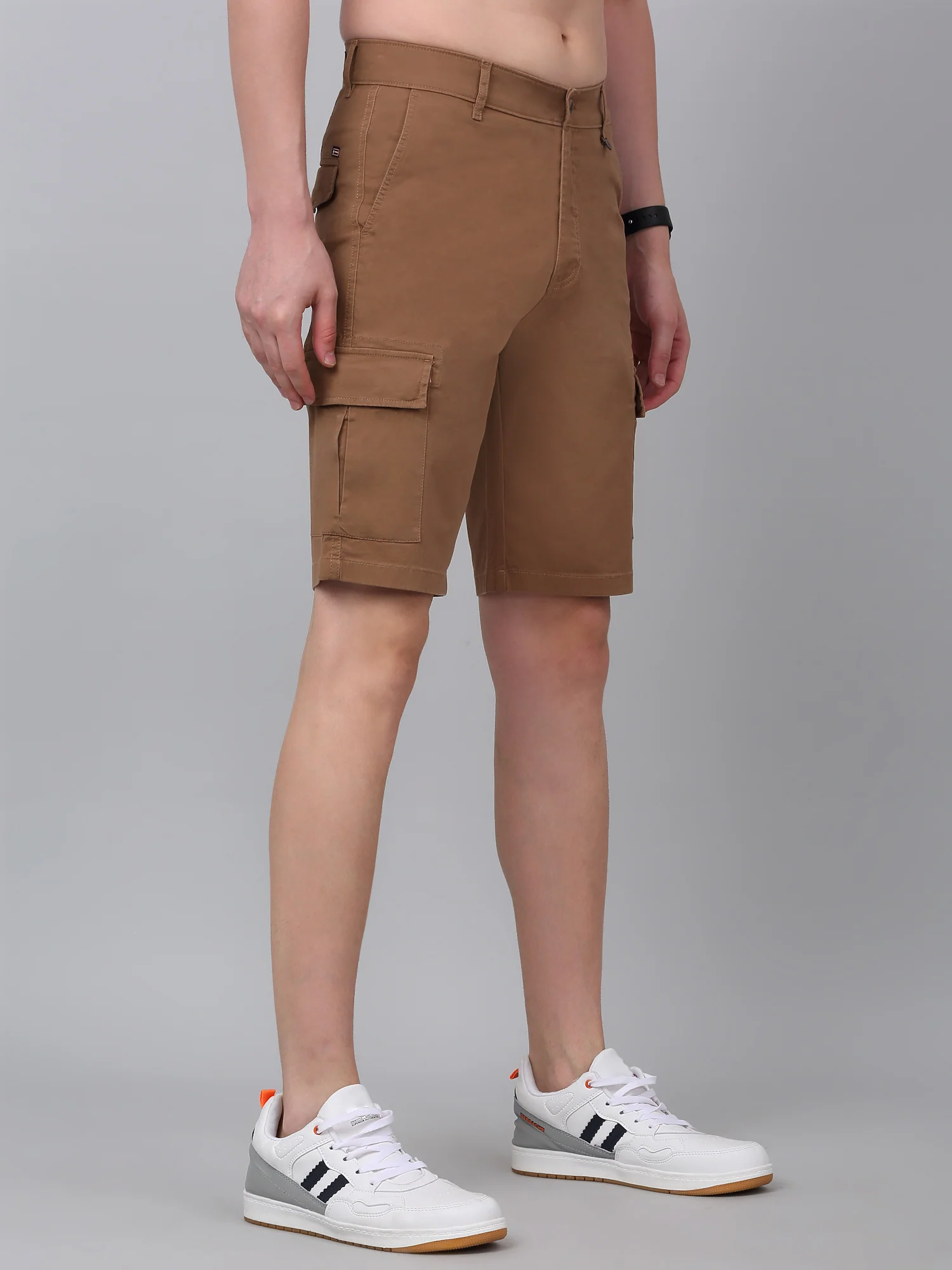 Men's Brown Solid Bermuda - Image 4