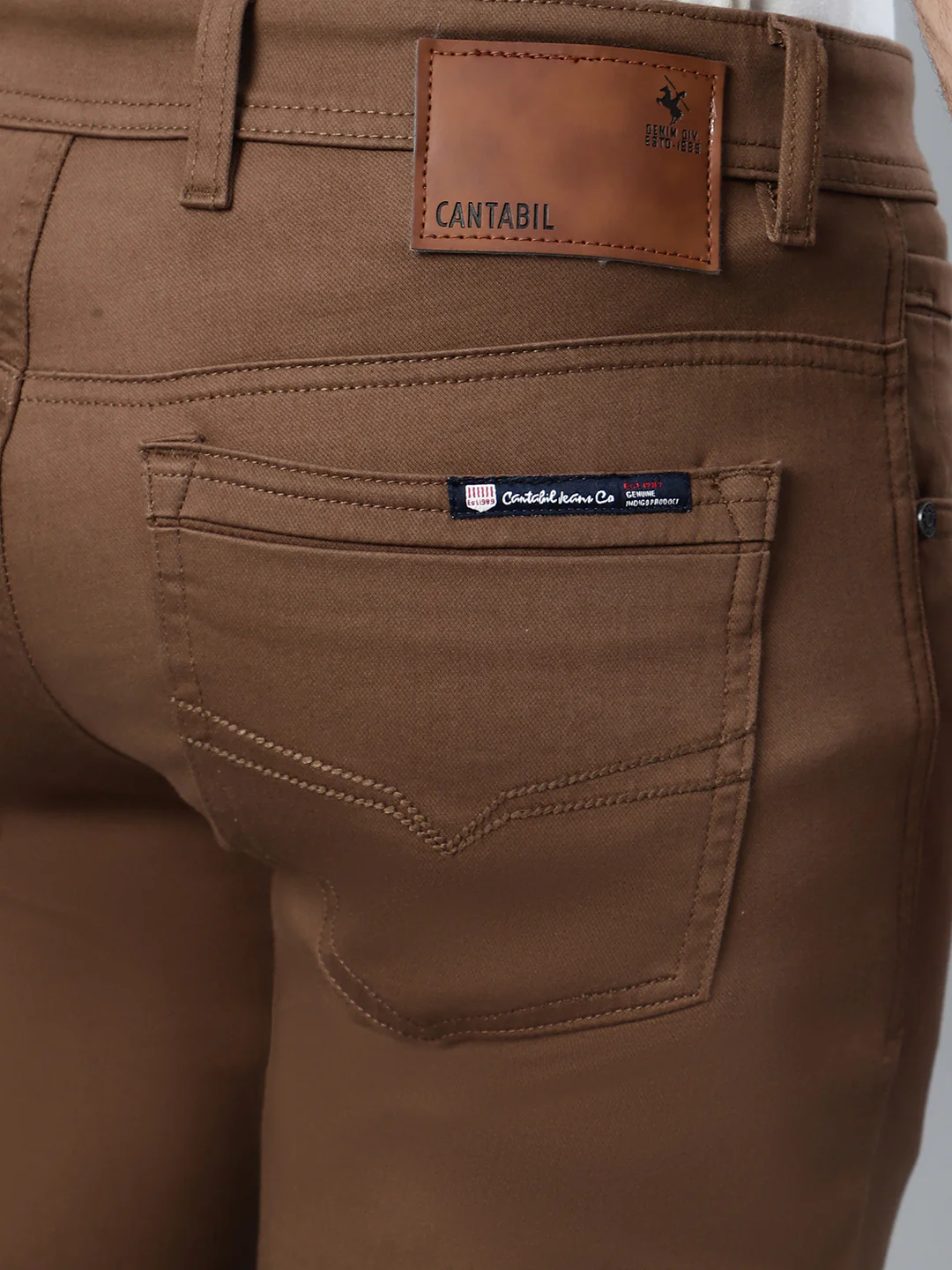 Casual Trouser for Men | Breathable & Soft with Color Fastness Regular Fit Cotton Blend Fabric Solid Pattern Button Closure - Image 6