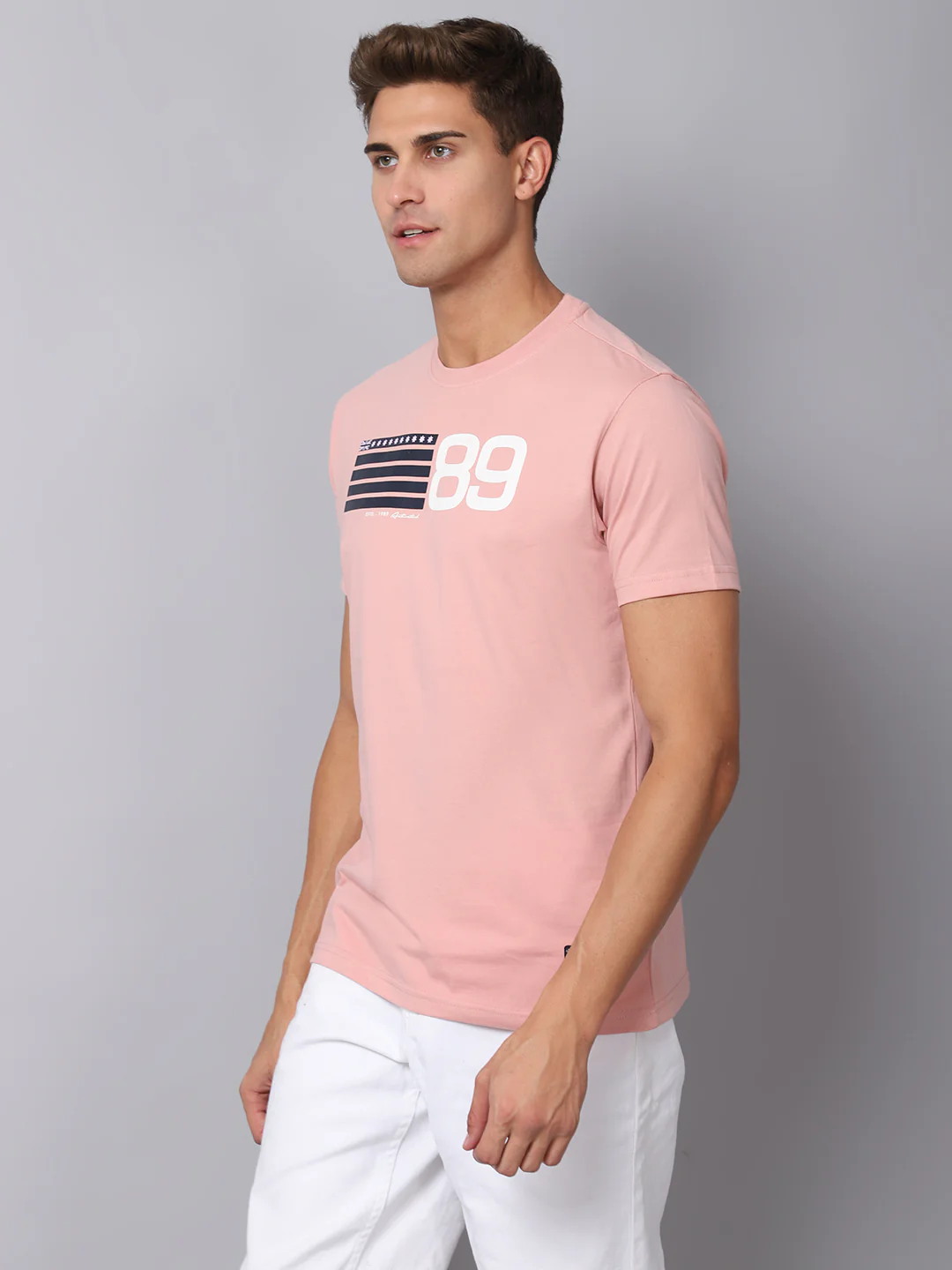 T-Shirt for Men | Breathable & Soft with Color Fastness Regular Fit Round Neck Poly Cotton Fabric Printed Pattern - Image 3