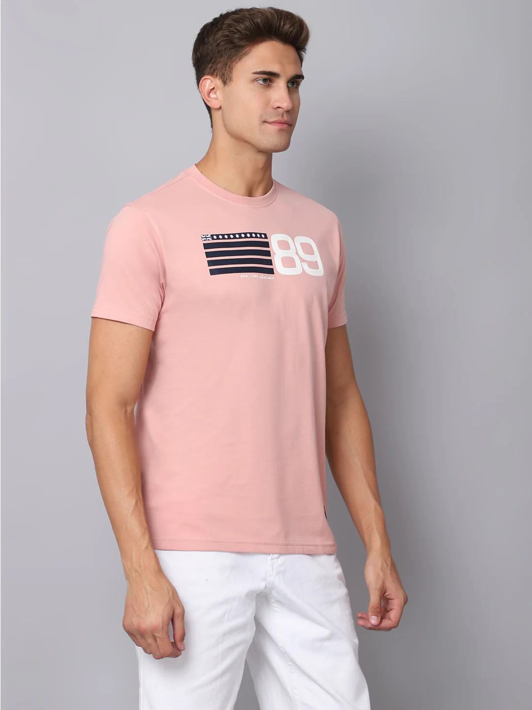 T-Shirt for Men | Breathable & Soft with Color Fastness Regular Fit Round Neck Poly Cotton Fabric Printed Pattern - Image 4