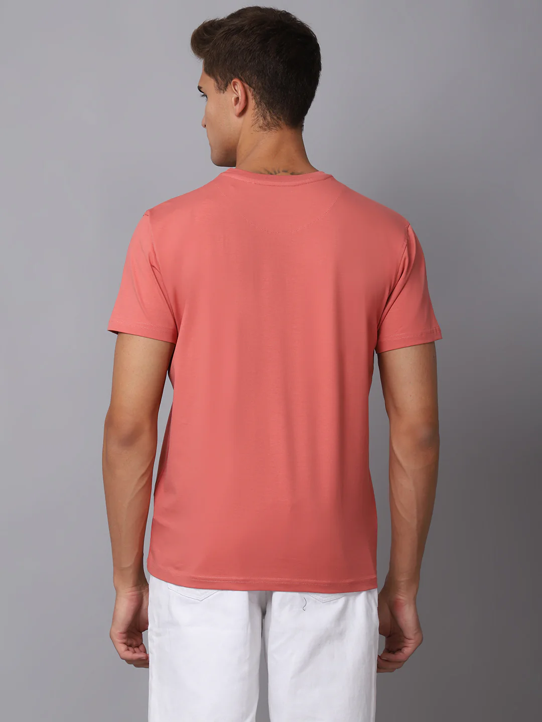 T-Shirt for Men | Breathable & Soft with Color Fastness Regular Fit Round Neck Cotton Blend Fabric Printed Pattern - Image 2