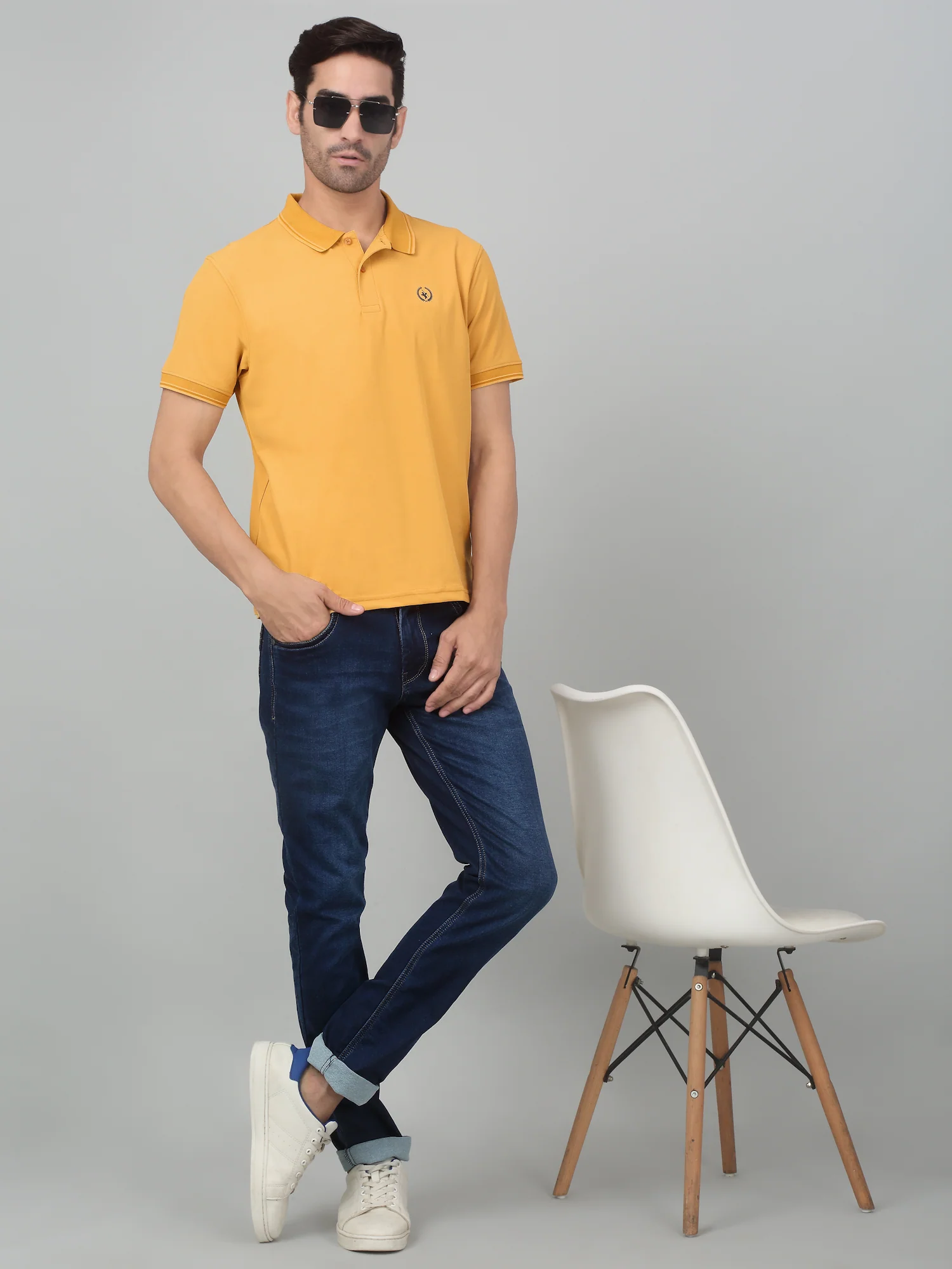 Denim Jeans for Men l Breathable & Soft with Color Fastness Ultra Narrow Fit Cotton Fabric Solid Pattern Button Closure - Image 6