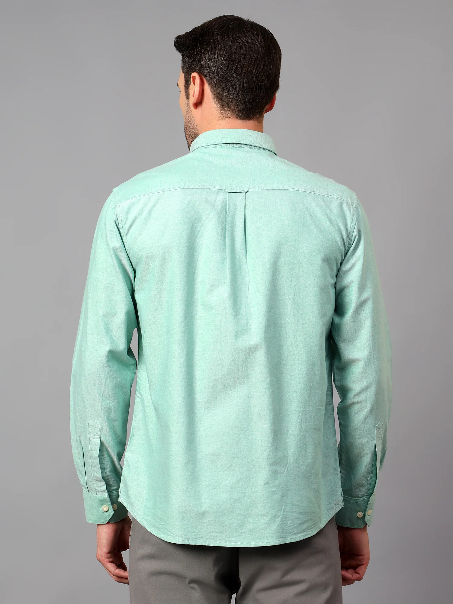 Casual Shirt for Men | Breathable & Soft with Color Fastness Regular Fit Spread Collar Neck Cotton Fabric Solid Pattern - Image 2
