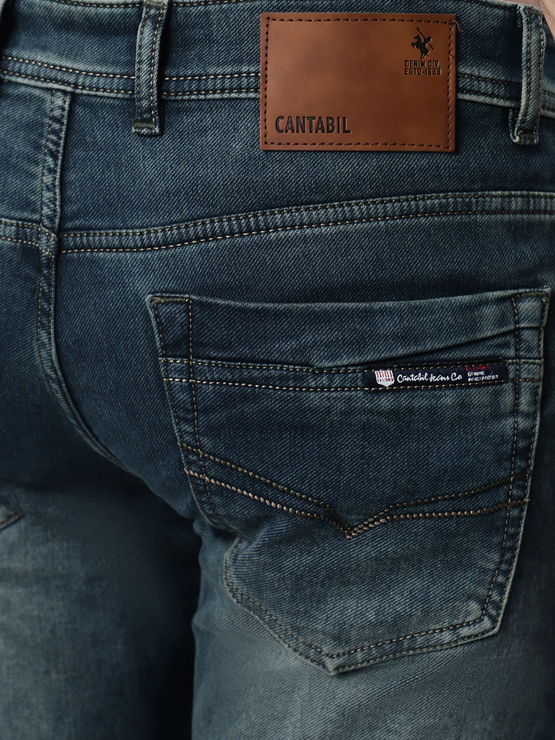 Denim Jeans for Men l Breathable & Soft with Color Fastness Ultra Narrow Fit Cotton Fabric Solid Pattern Button Closure - Image 6