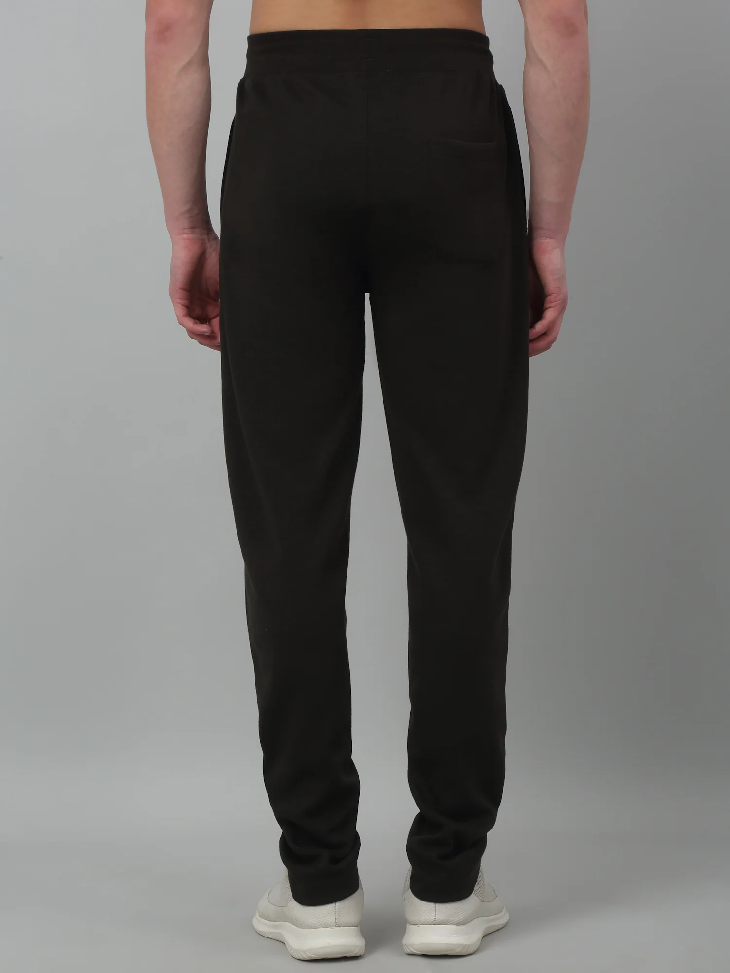 Men's Green Summer Solid Drawstring Casual Track Pant - Image 2