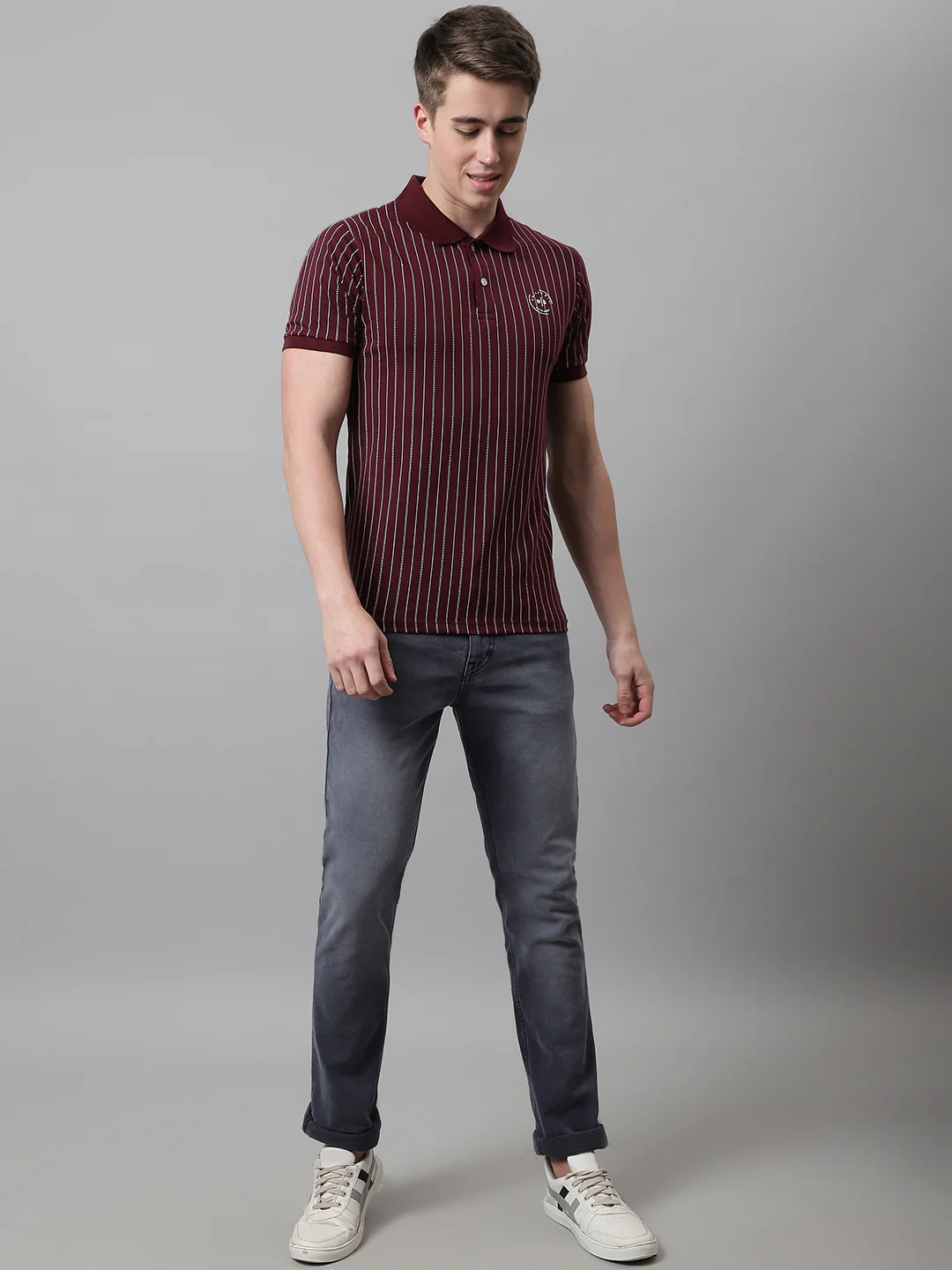 Denim Jeans for Men l Breathable & Soft with Color Fastness Ultra Narrow Fit Cotton Fabric Solid Pattern Button Closure - Image 5