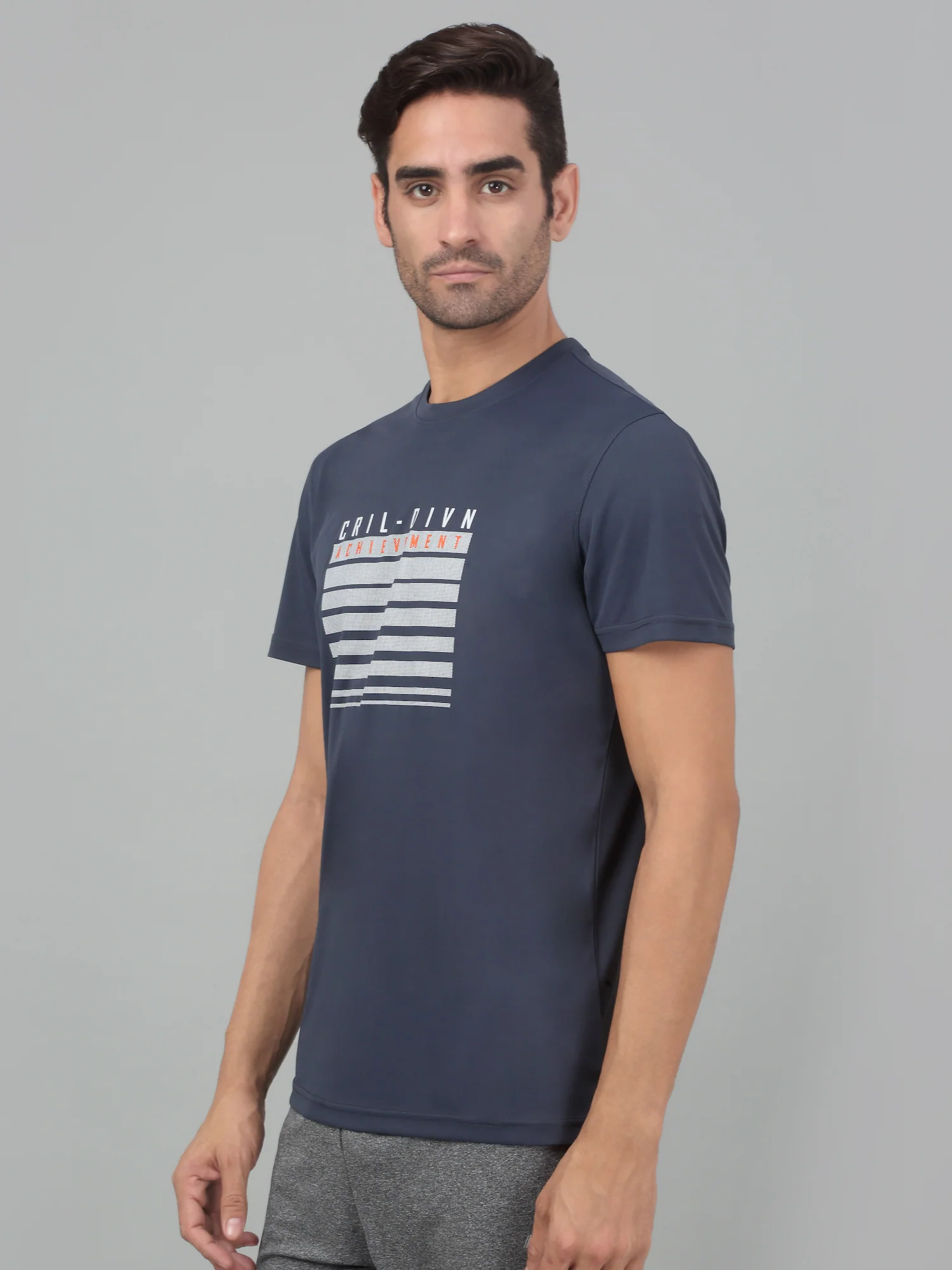 T-Shirt for Men | Breathable & Soft with Color Fastness Regular Fit Round Neck Polyester Fabric Printed Pattern - Image 3