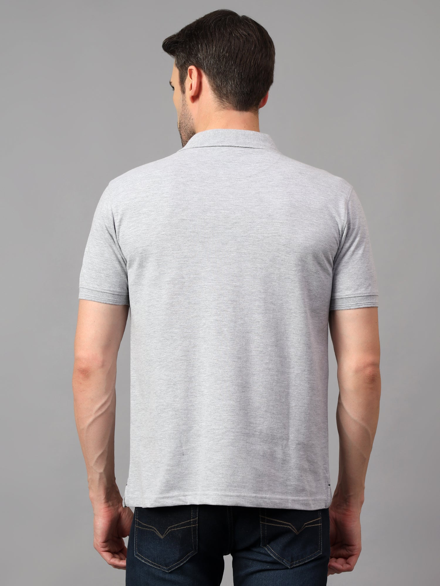 T-Shirt for Men | Breathable & Soft with Color Fastness Regular Fit Polo Neck Poly Cotton Fabric Printed Pattern - Image 2