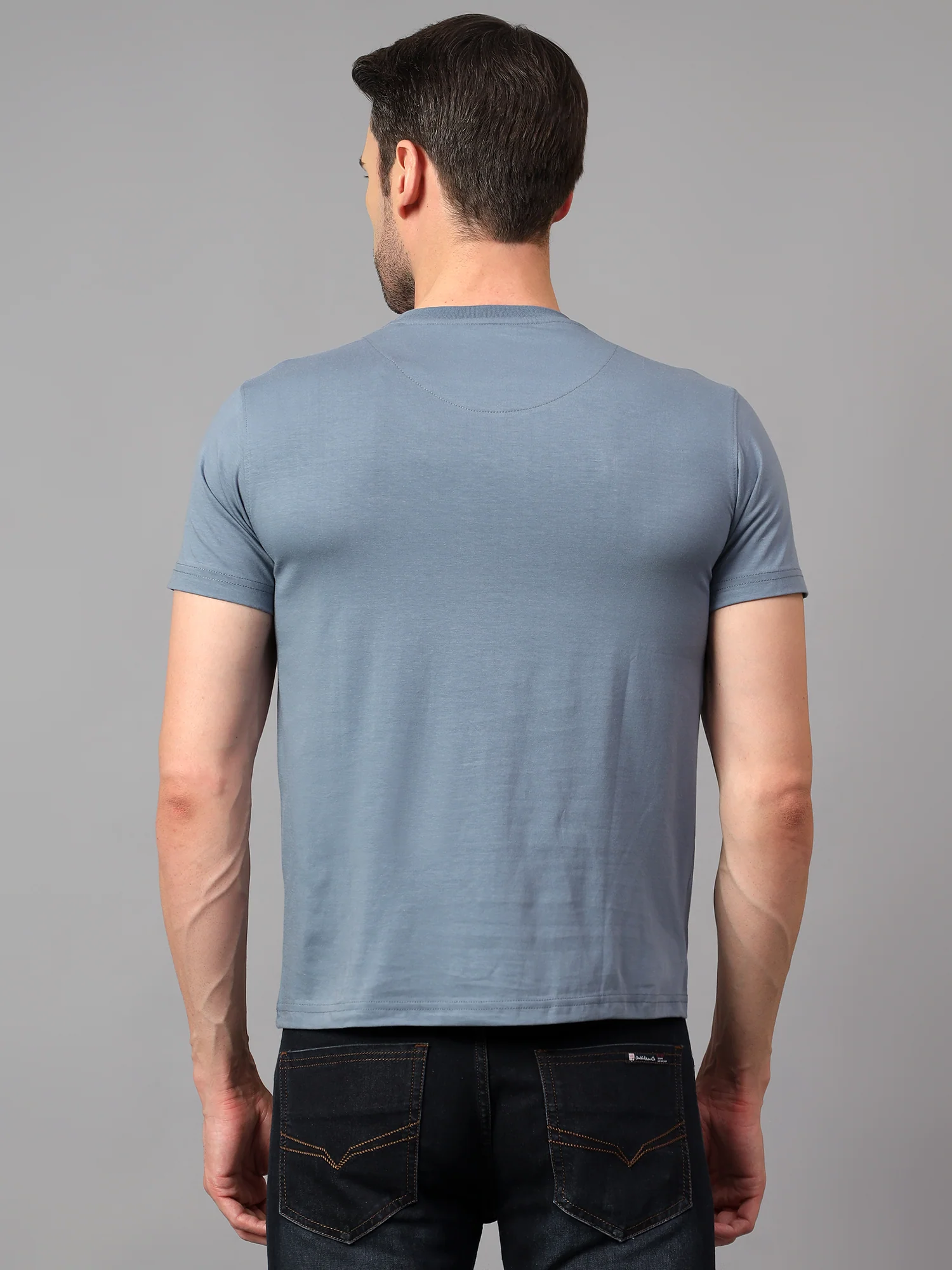 T-Shirt for Men | Breathable & Soft with Color Fastness Regular Fit Round Neck Cotton Blend Fabric Printed Pattern - Image 2