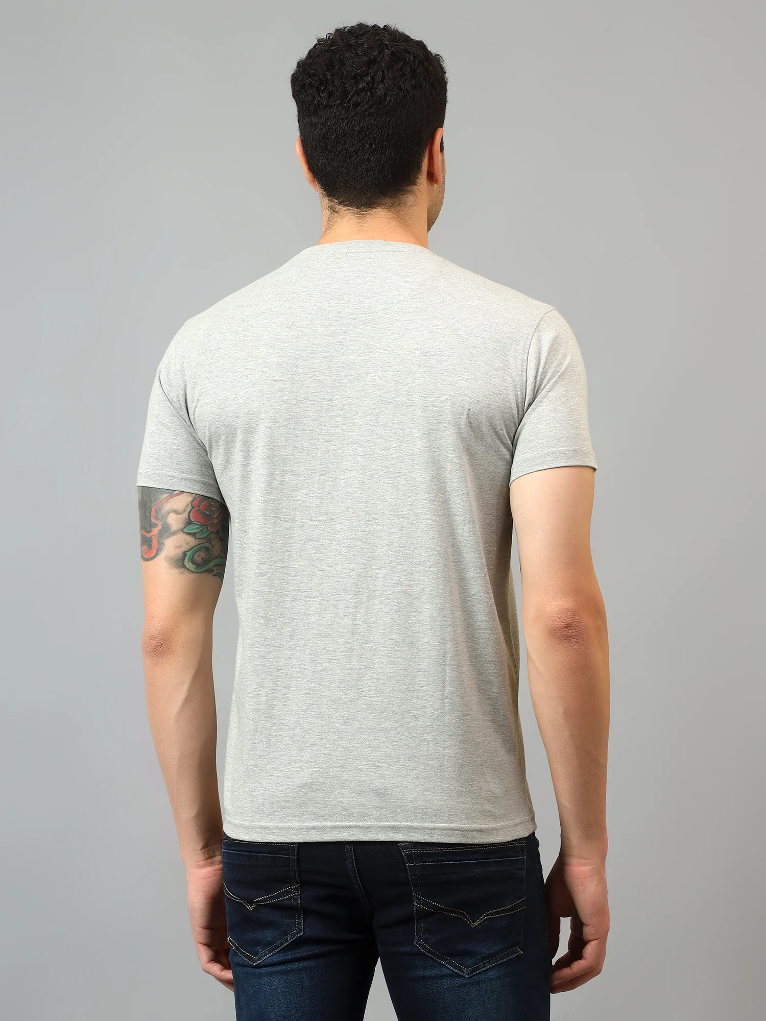 T-Shirt for Men | Breathable & Soft with Color Fastness Regular Fit Round Neck Poly Cotton Fabric Printed Pattern - Image 2