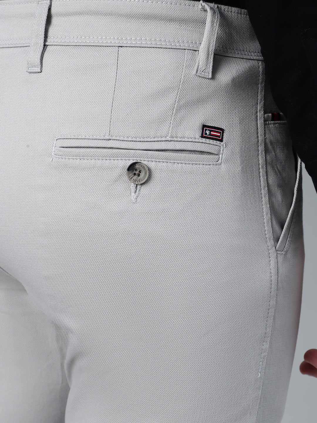 Casual Trouser for Men | Breathable & Soft with Color Fastness Regular Fit Cotton Blend Fabric Solid Pattern Button Closure - Image 6