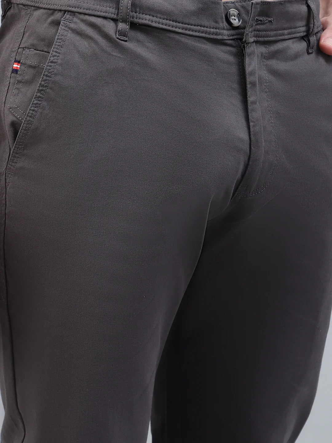 Men's Grey Solid Casual Jogger - Image 6