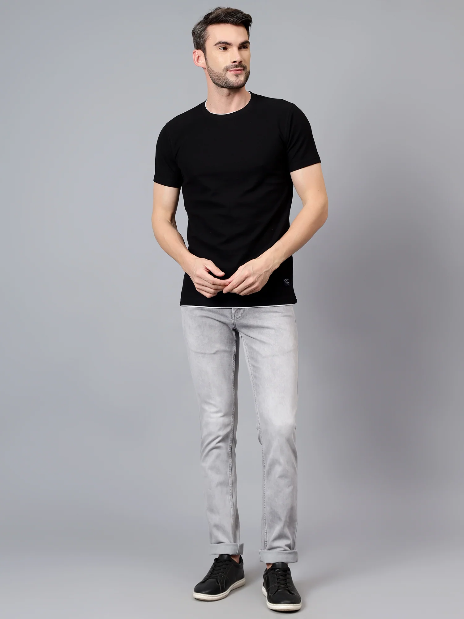 Denim Jeans for Men l Breathable & Soft with Color Fastness Ultra Narrow Fit Cotton Fabric Solid Pattern Button Closure - Image 6
