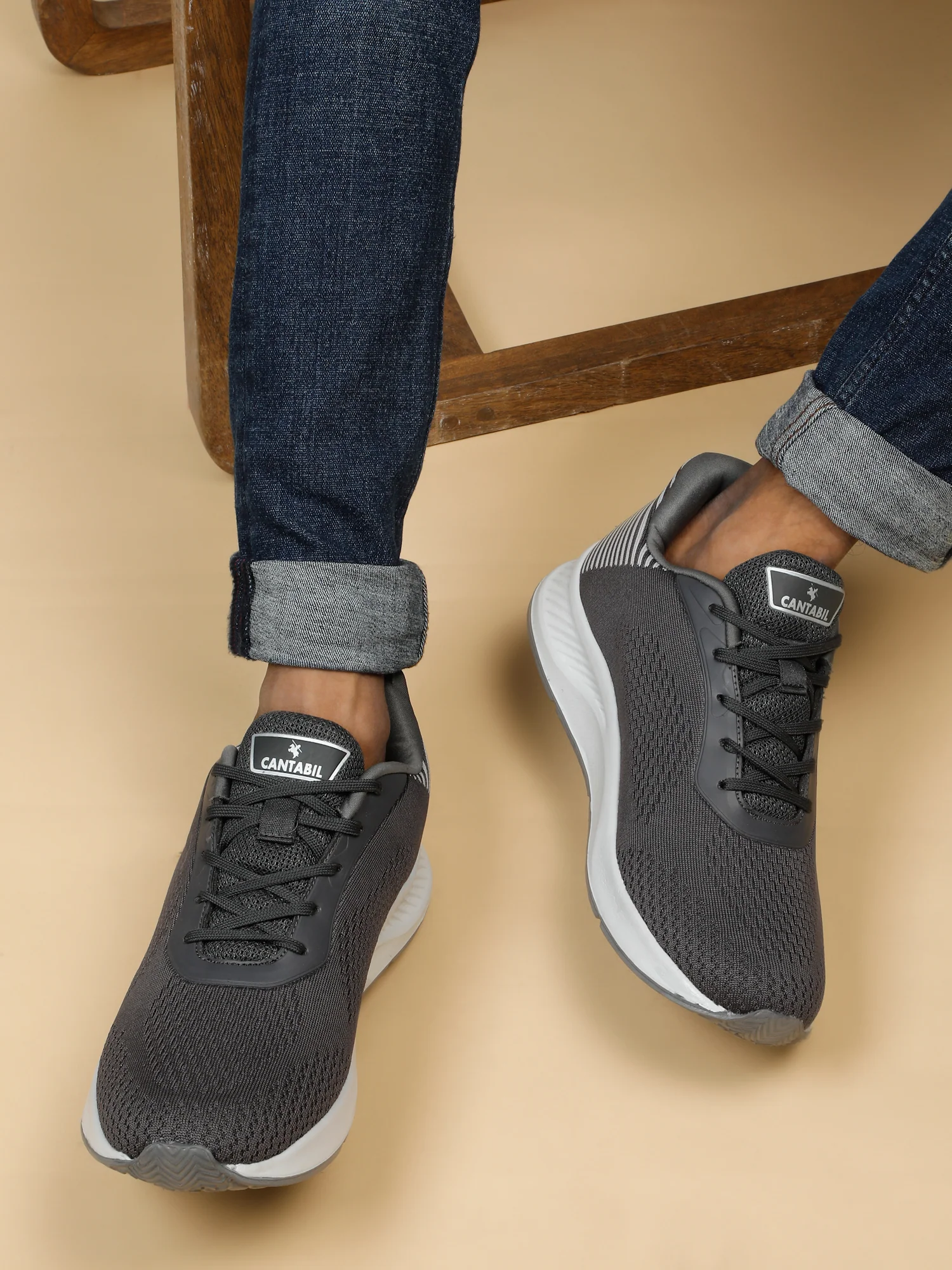 Casual Sports Shoes for Men | Lightweight & Comfortable with Cushioned Insole Knitted Upper TPR Sole Lace Up Closure - Image 5